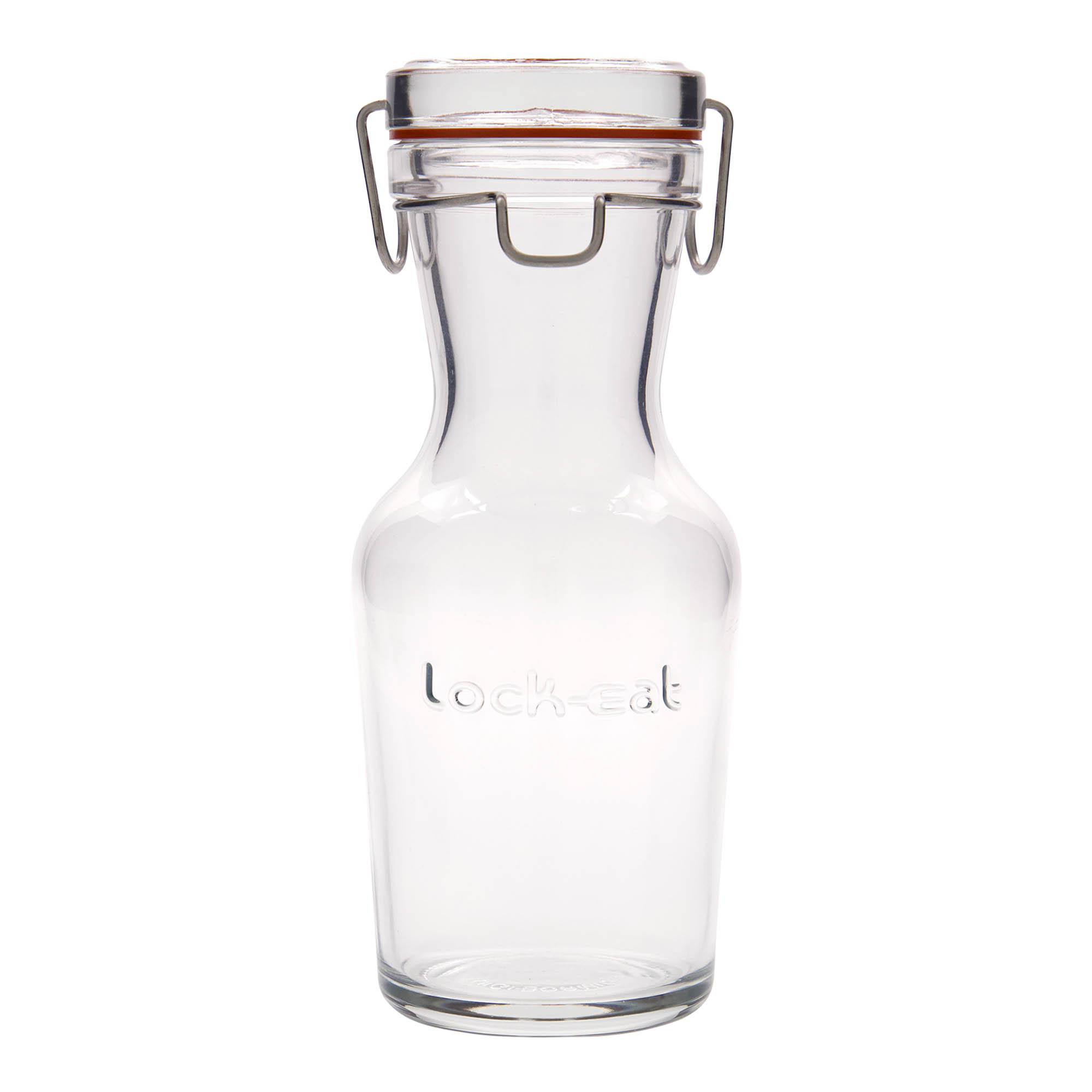 Carafă de sticlă 500 ml „Lock-Eat”, gura: închidere cu clemă de sârmă Carafă de sticlă 500 ml „Lock-Eat”, gura: închidere cu clemă de sârmă