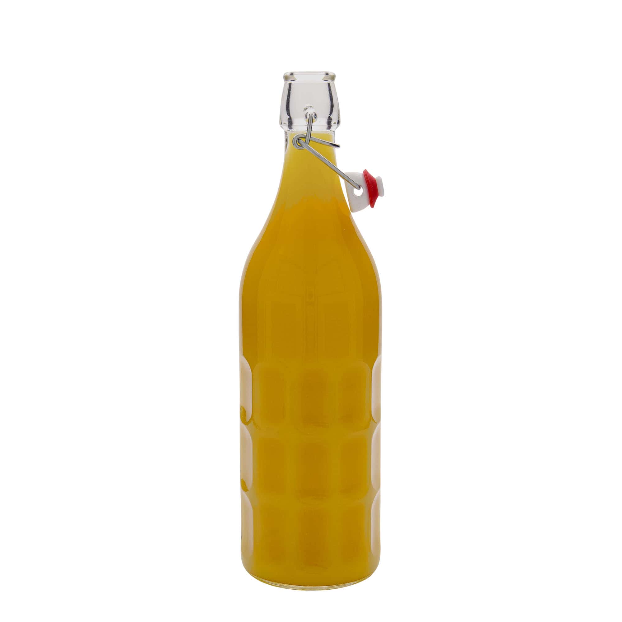 Sticlă de sticlă Moresca de 1.000 ml, gura: închidere cu clemă