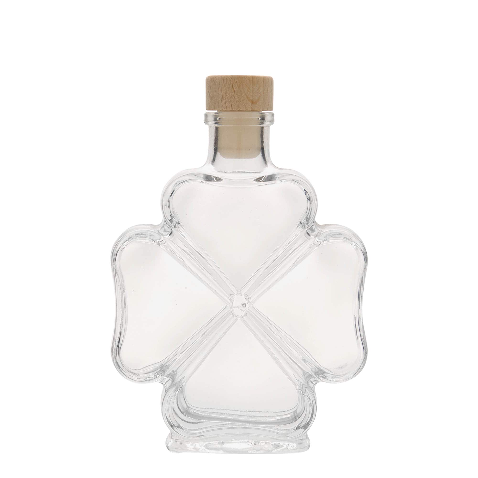Sticlă de sticlă de 200 ml „Trifoi”, gură: dop de plută