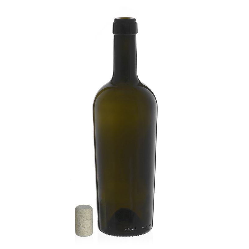 Sticlă de vin 750 ml „Imperiale”, verde antichizat, gura: dop Sticlă de vin 750 ml „Imperiale”, verde antichizat, gura: dop