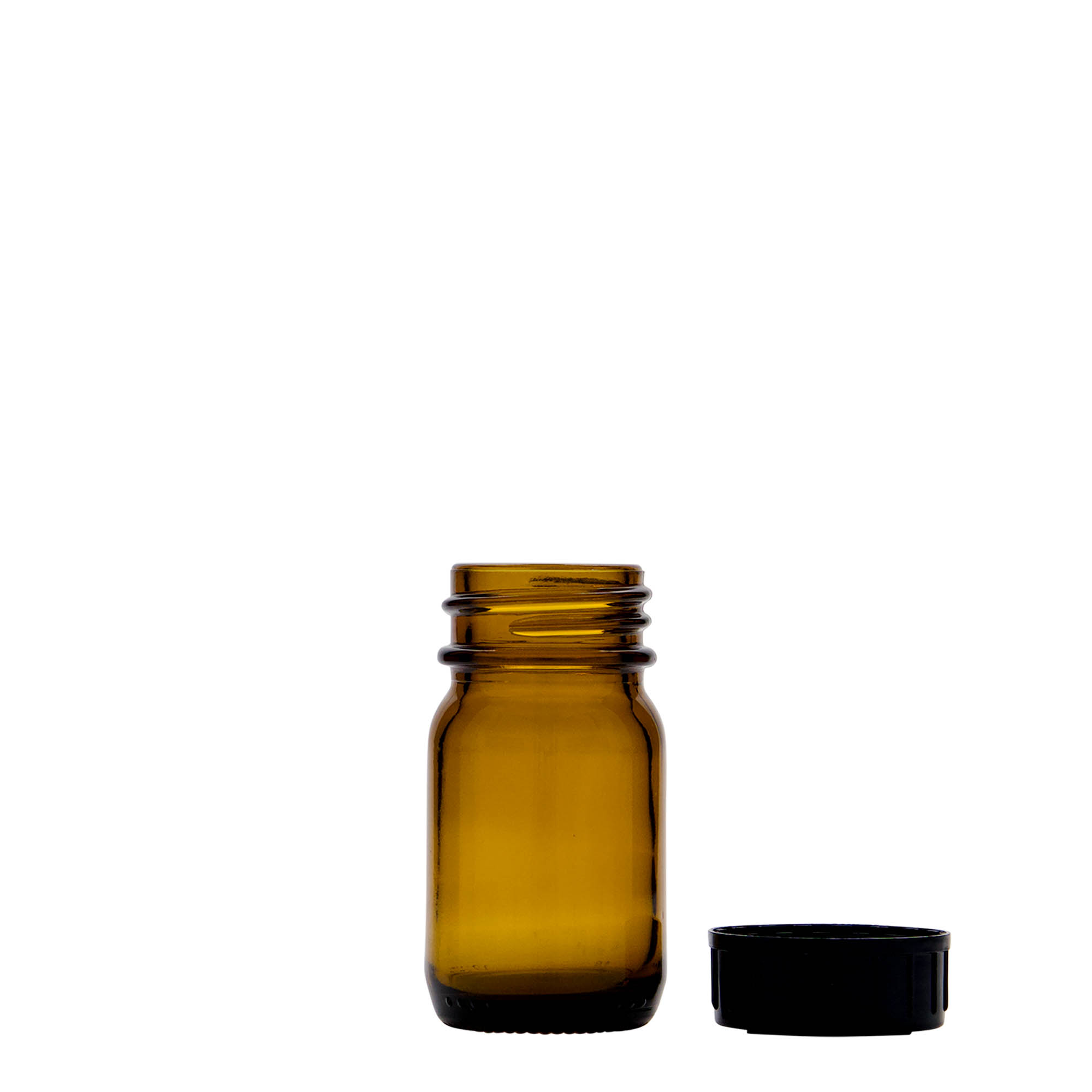 30 ml sticlă cu gât larg, maro, gură: DIN 32 30 ml sticlă cu gât larg, maro, gură: DIN 32