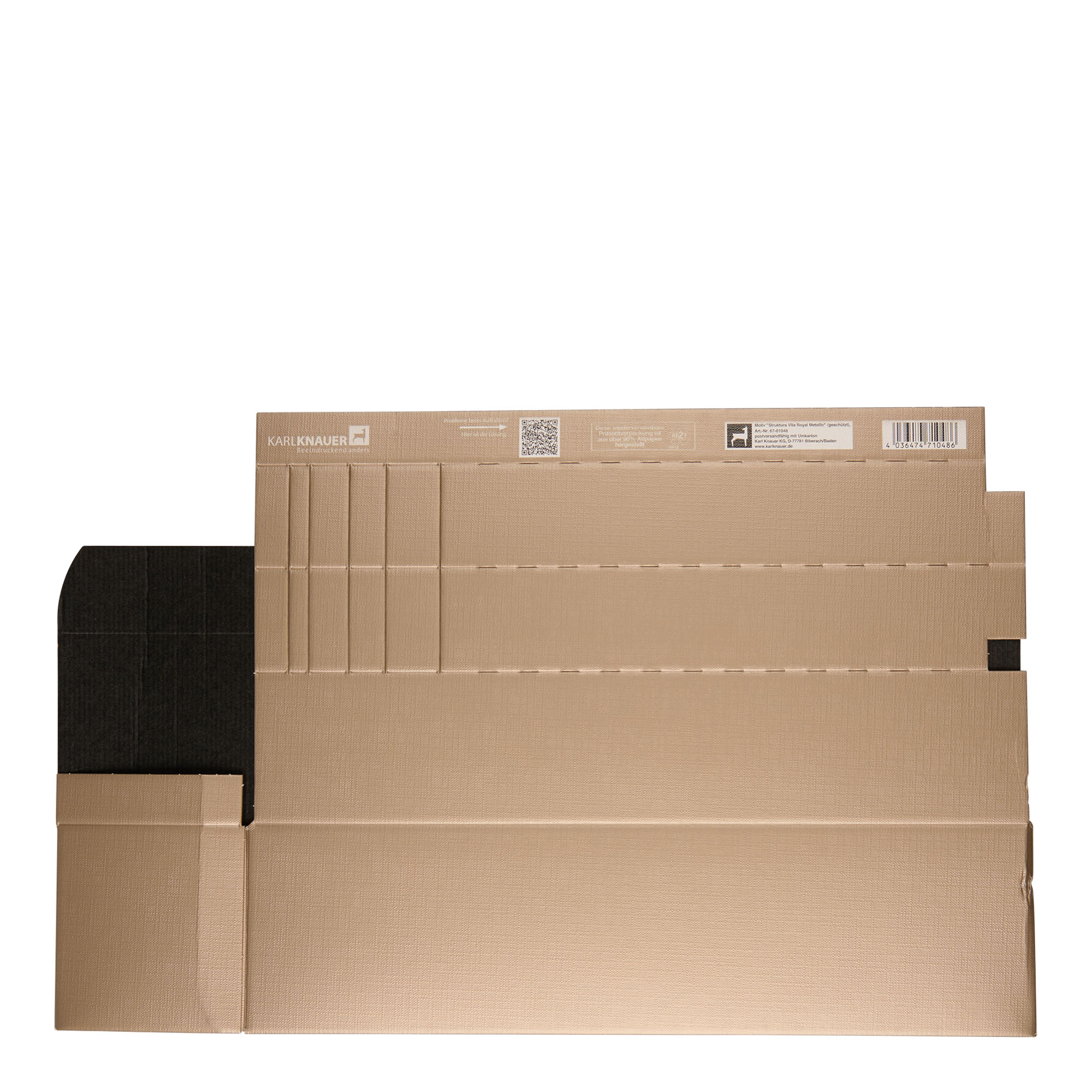 Cutie cadou „Metallic”, dreptunghiulară, carton, șampanie