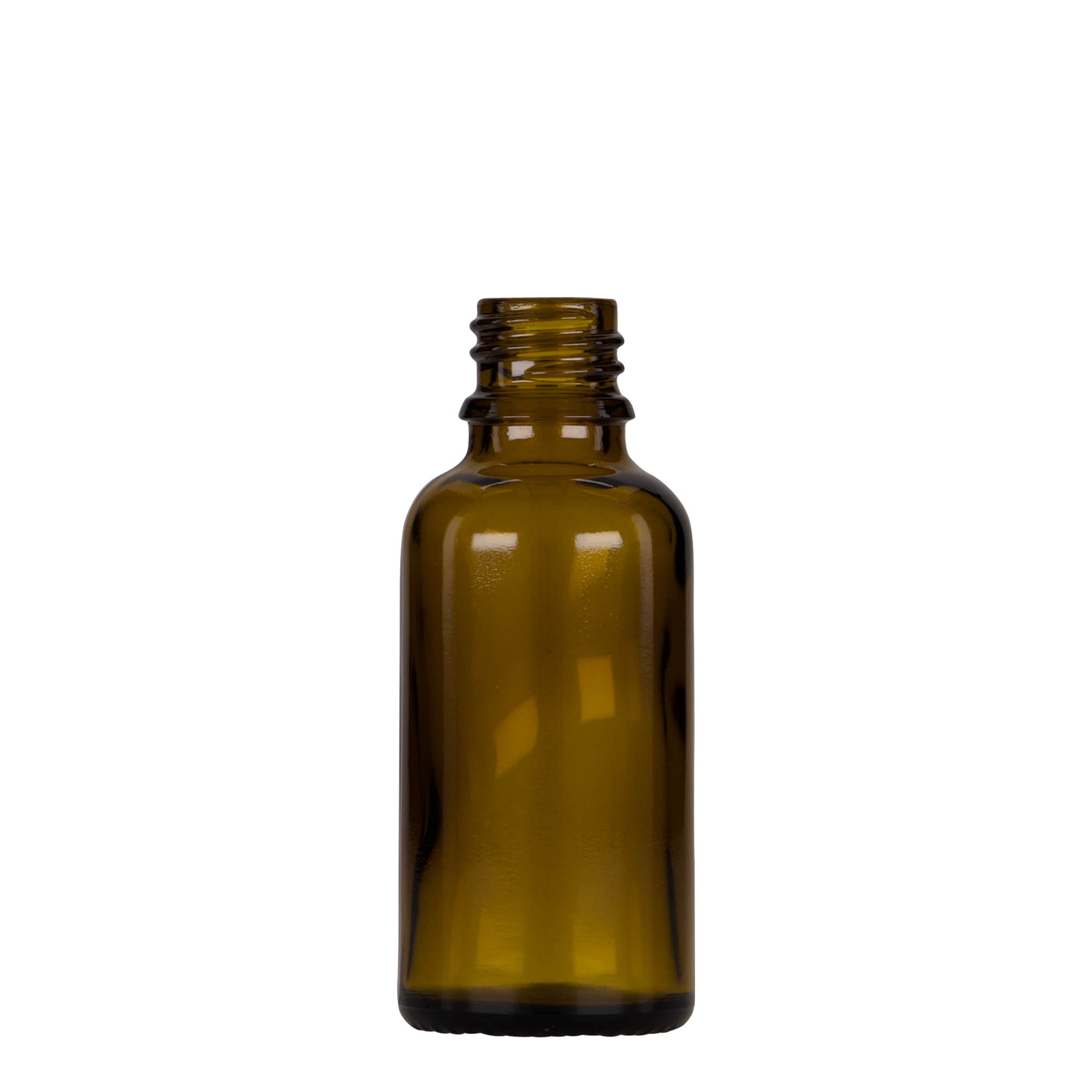 Flacon cu pipetă 30 ml Medicină, sticlă, maro-negru, gura: DIN 18