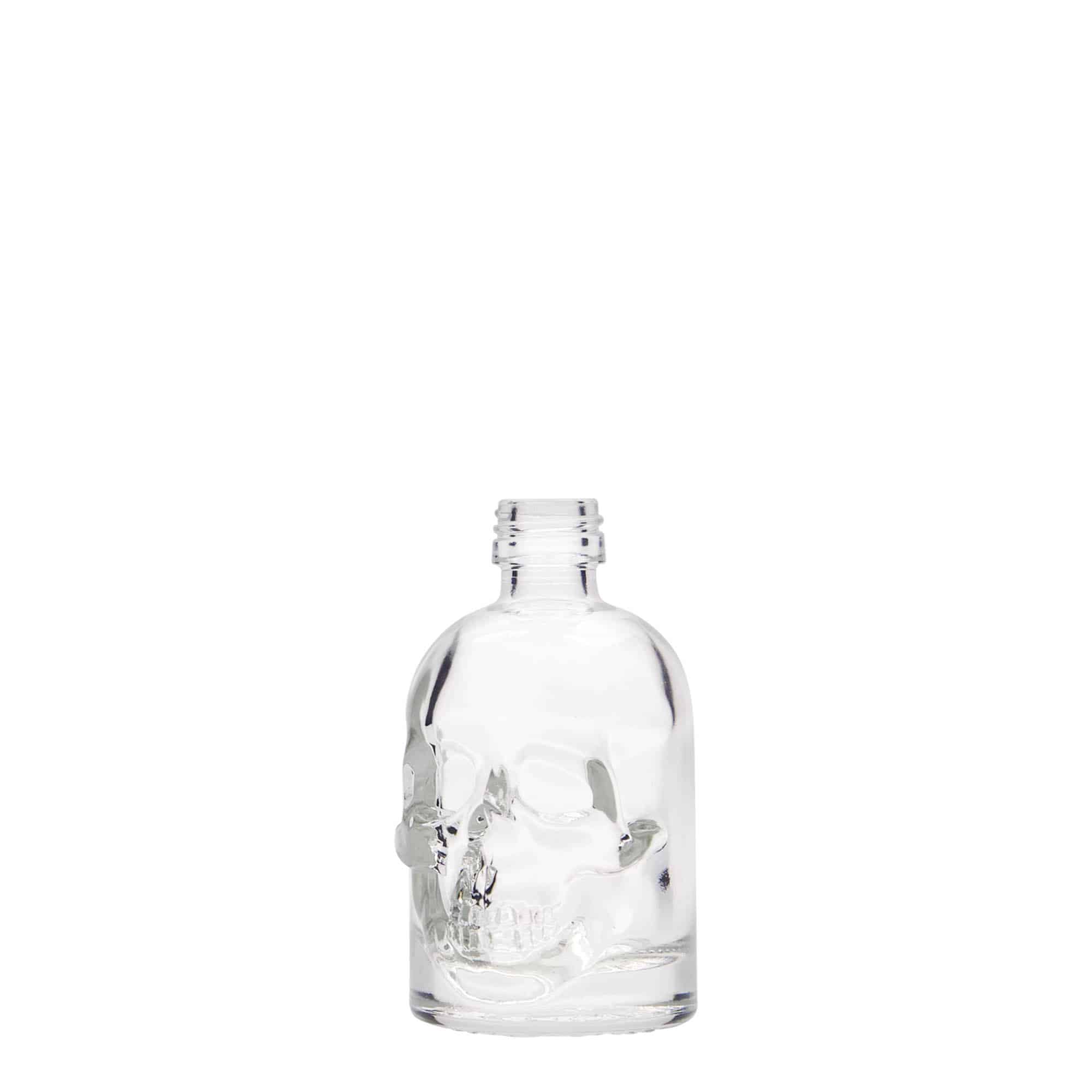 Sticlă de sticlă de 50 ml „Cap de mort”, gură: PP 18