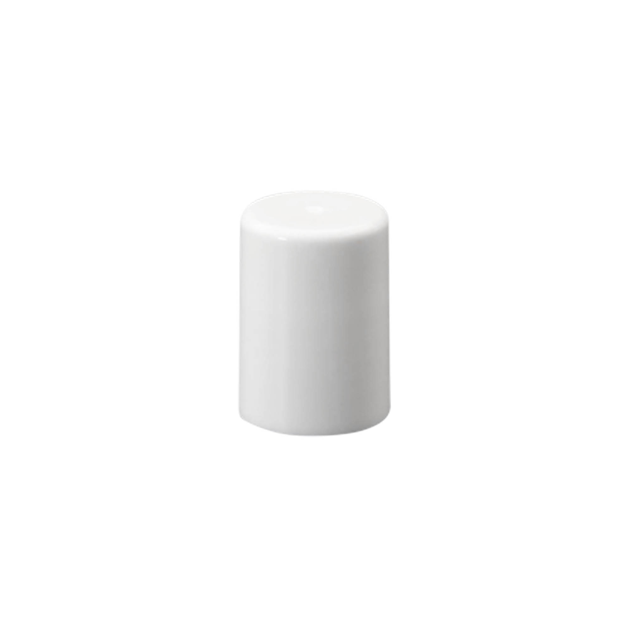 Capac pentru sticluță roll-on de 10 ml, plastic PP, alb, pentru gura: închidere cu filet Capac pentru sticluță roll-on de 10 ml, plastic PP, alb, pentru gura: închidere cu filet