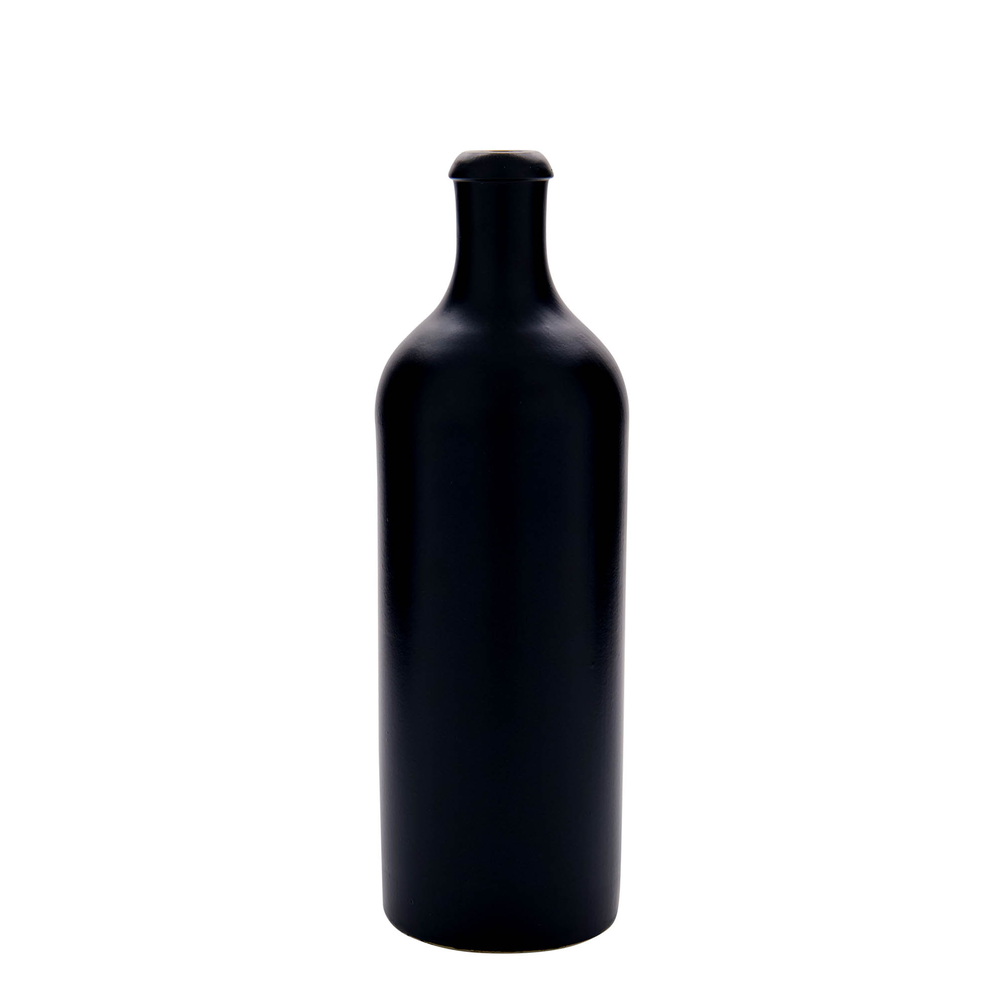750 ml ulcior ceramic, ceramică de gresie, negru, gura: plută