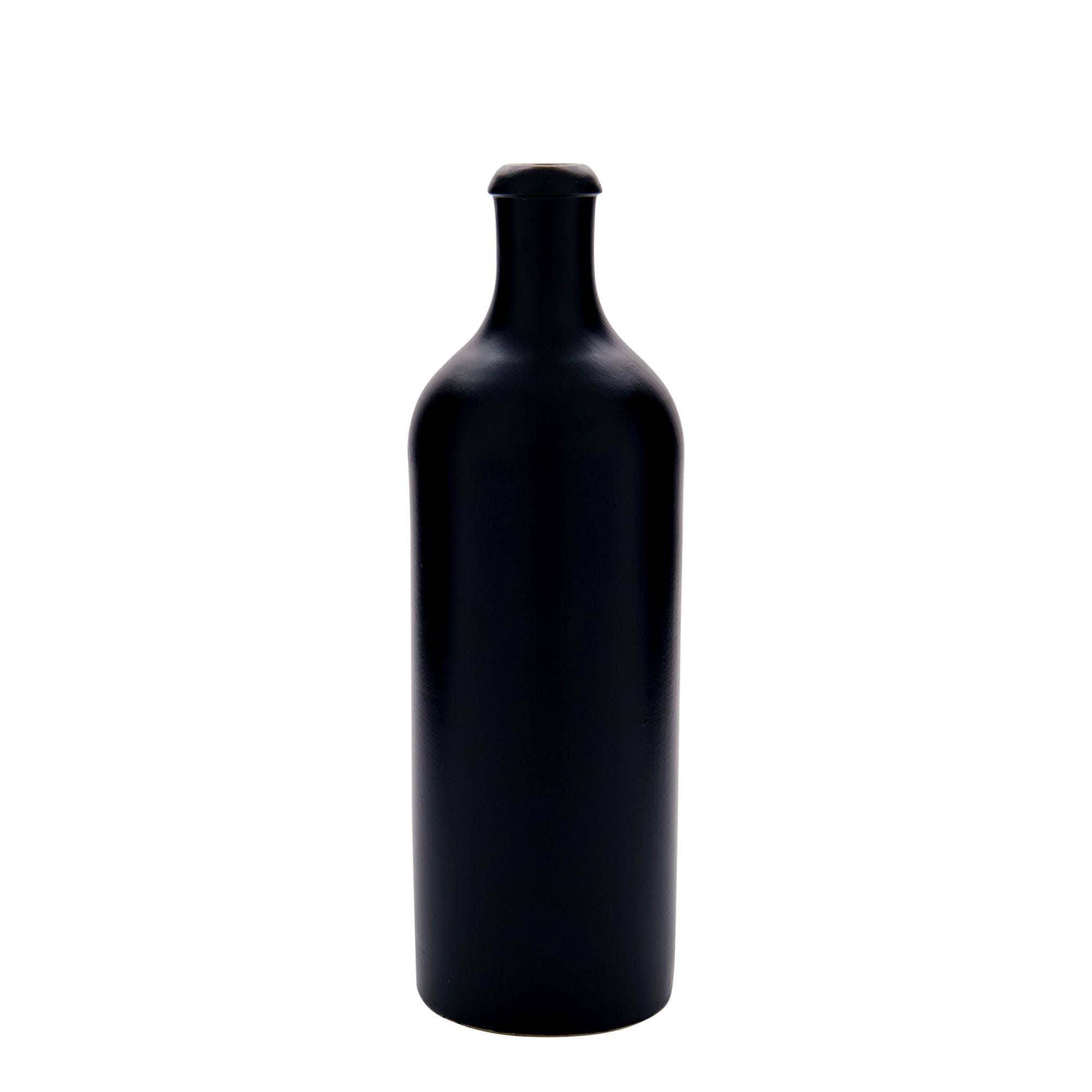 750 ml ulcior ceramic, ceramică de gresie, negru, gura: plută