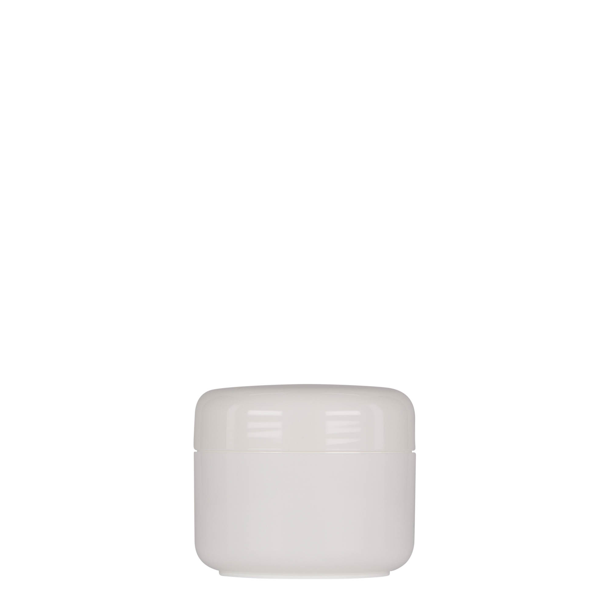 50 ml cutie din plastic „Bianca”, PP, alb, gura: capac cu filet