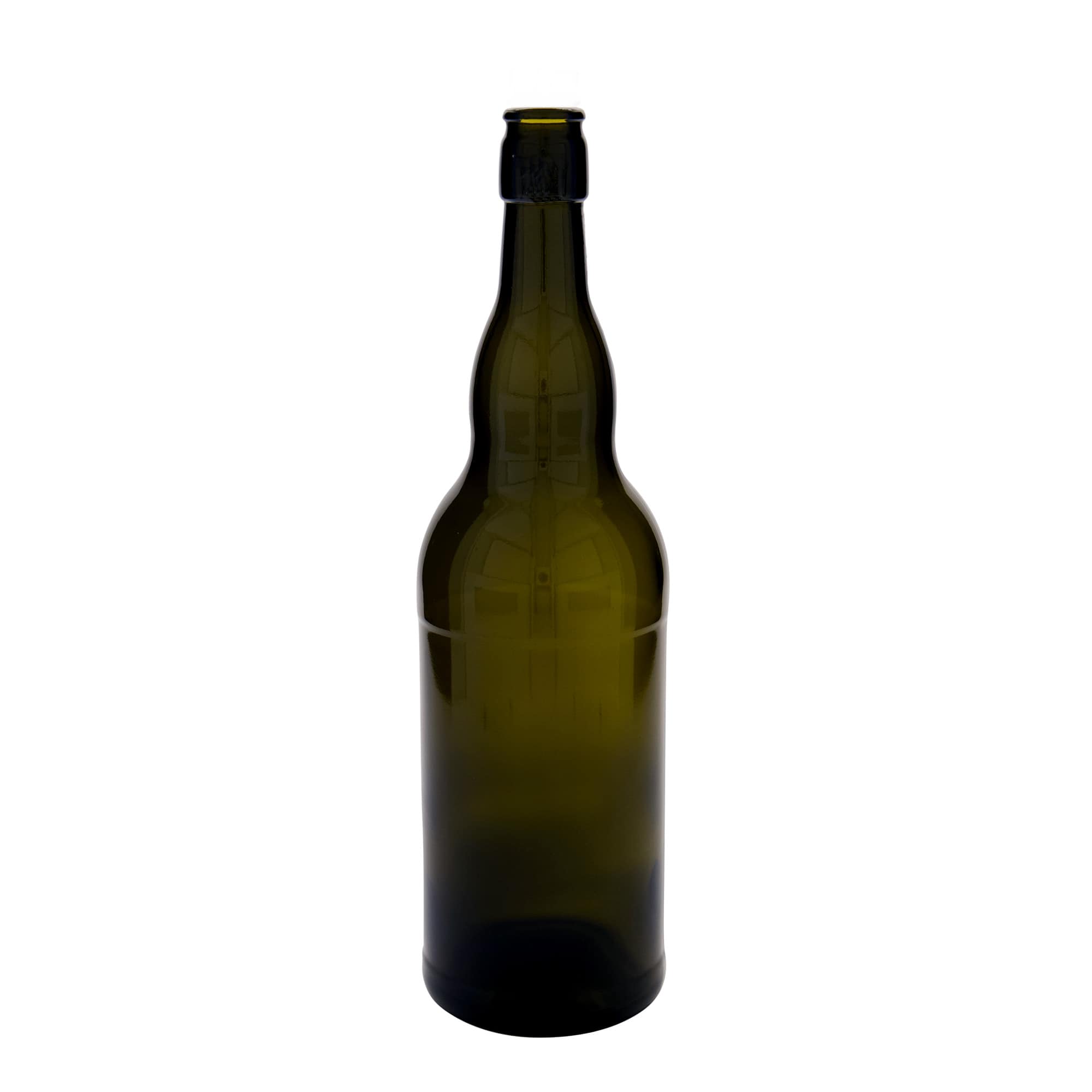 Sticlă de bere 1.000 ml Belgia, sticlă, verde antichizat, gât: închidere cu clemă