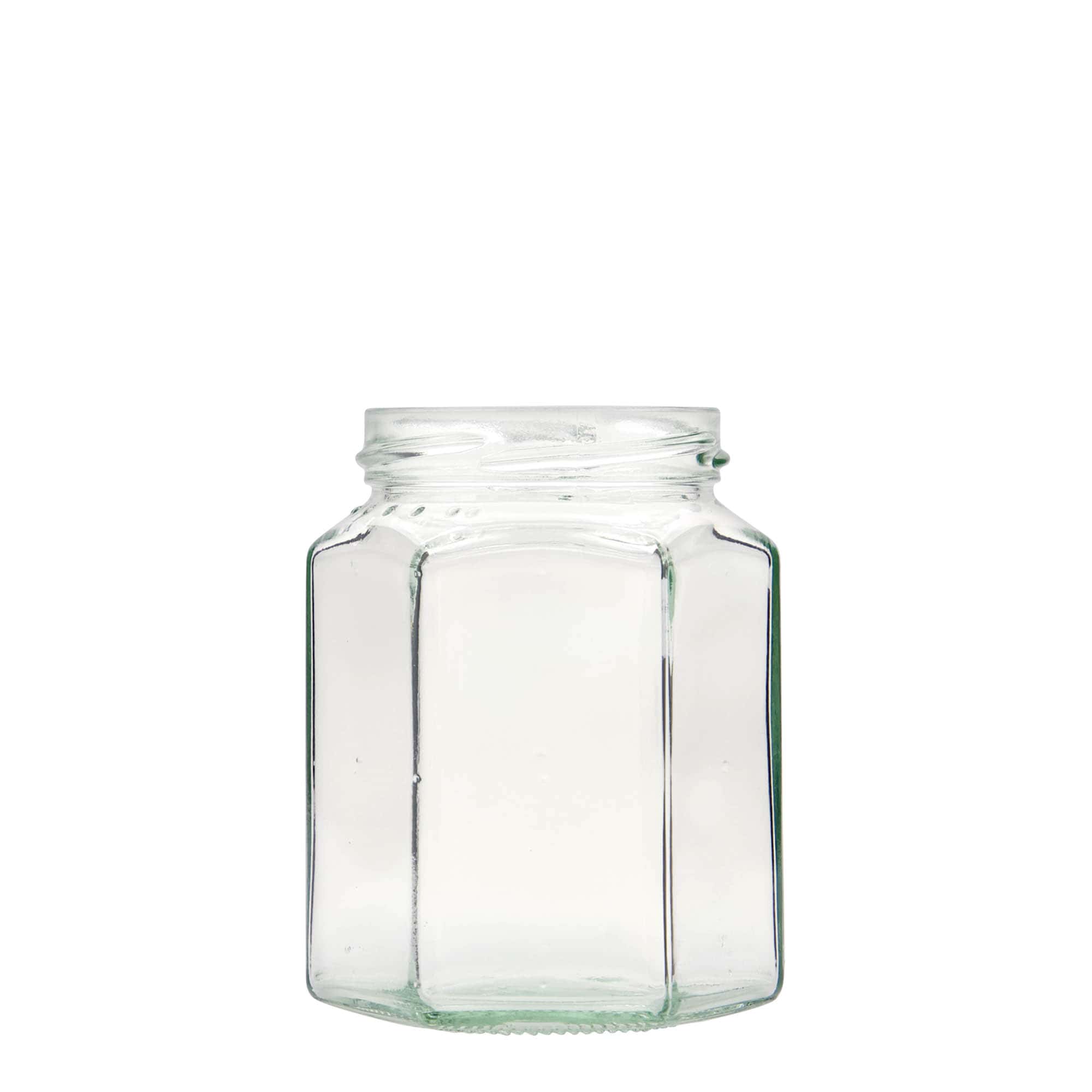 288 ml borcan hexagonal, gura: Twist-Off (TO 63)