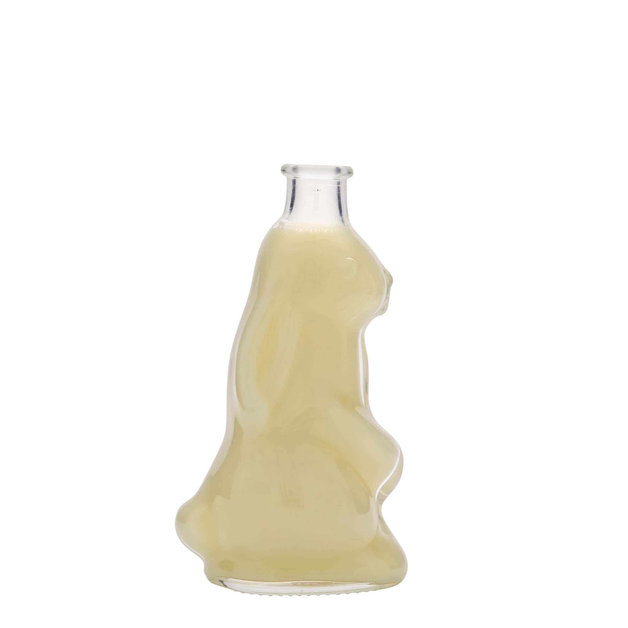 Sticlă de sticlă de 200 ml „Iepure”, gura: dop de plută Sticlă de sticlă de 200 ml „Iepure”, gura: dop de plută