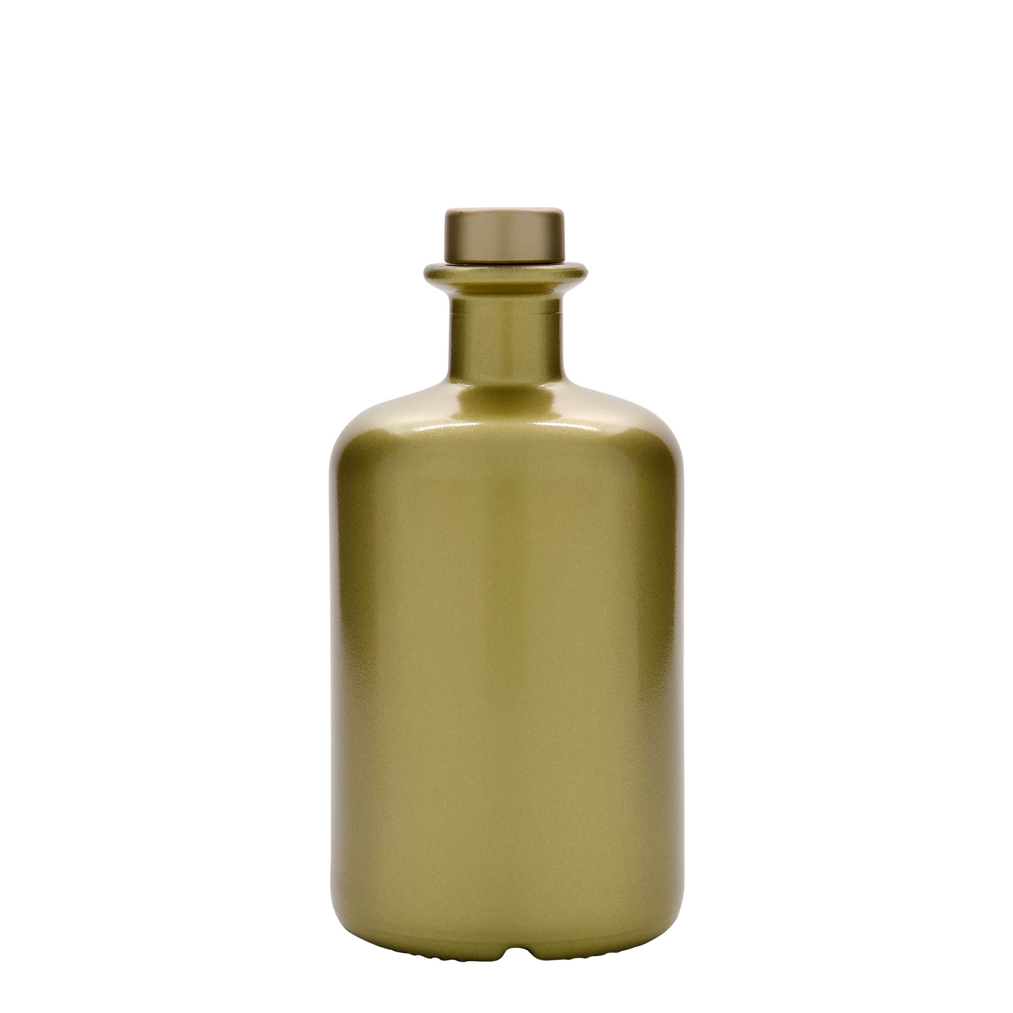 Sticlă de 500 ml pentru farmacie, aurie, gura: dop de plută Sticlă de 500 ml pentru farmacie, aurie, gura: dop de plută