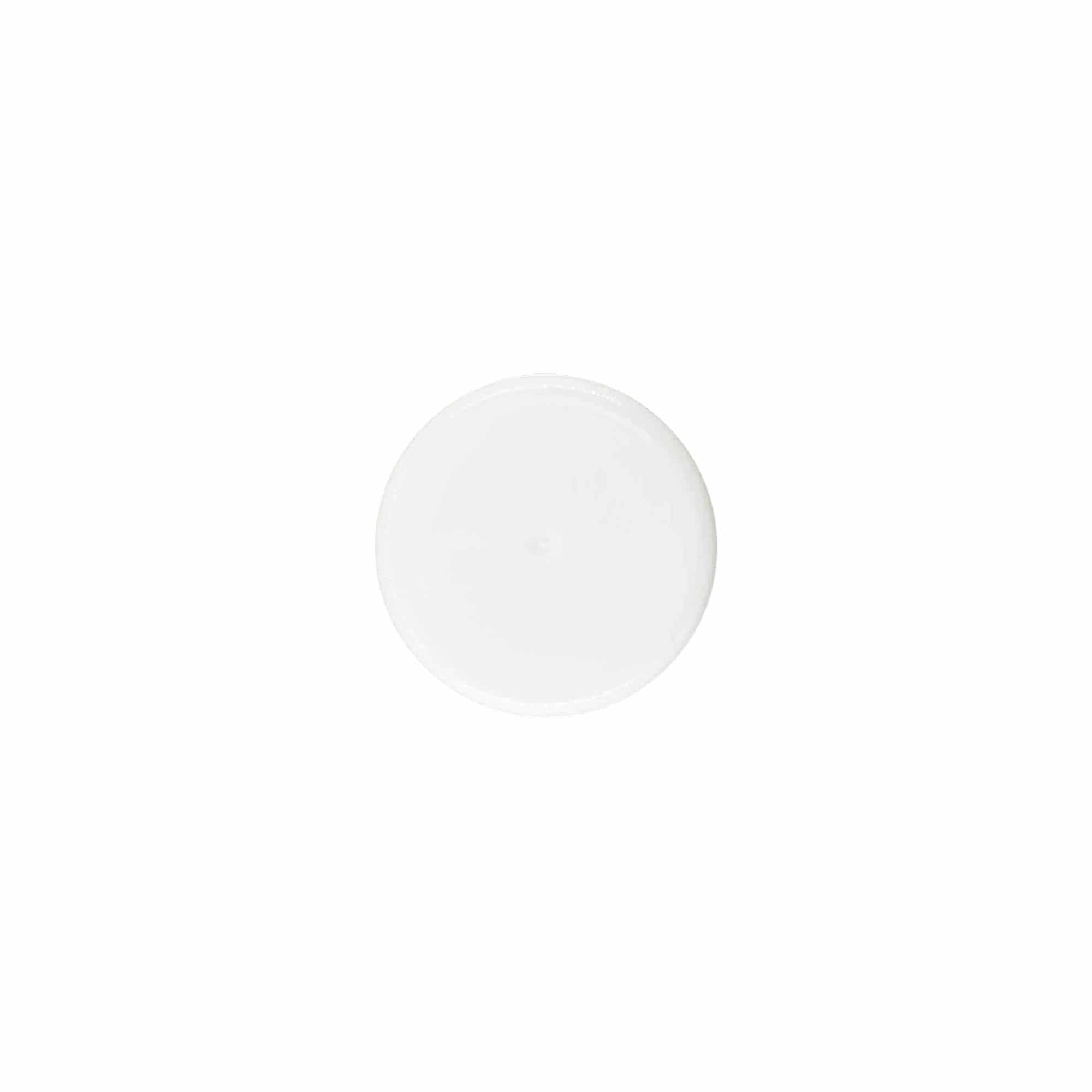 Capac cu filet, plastic PP, alb, pentru deschidere: 24/410