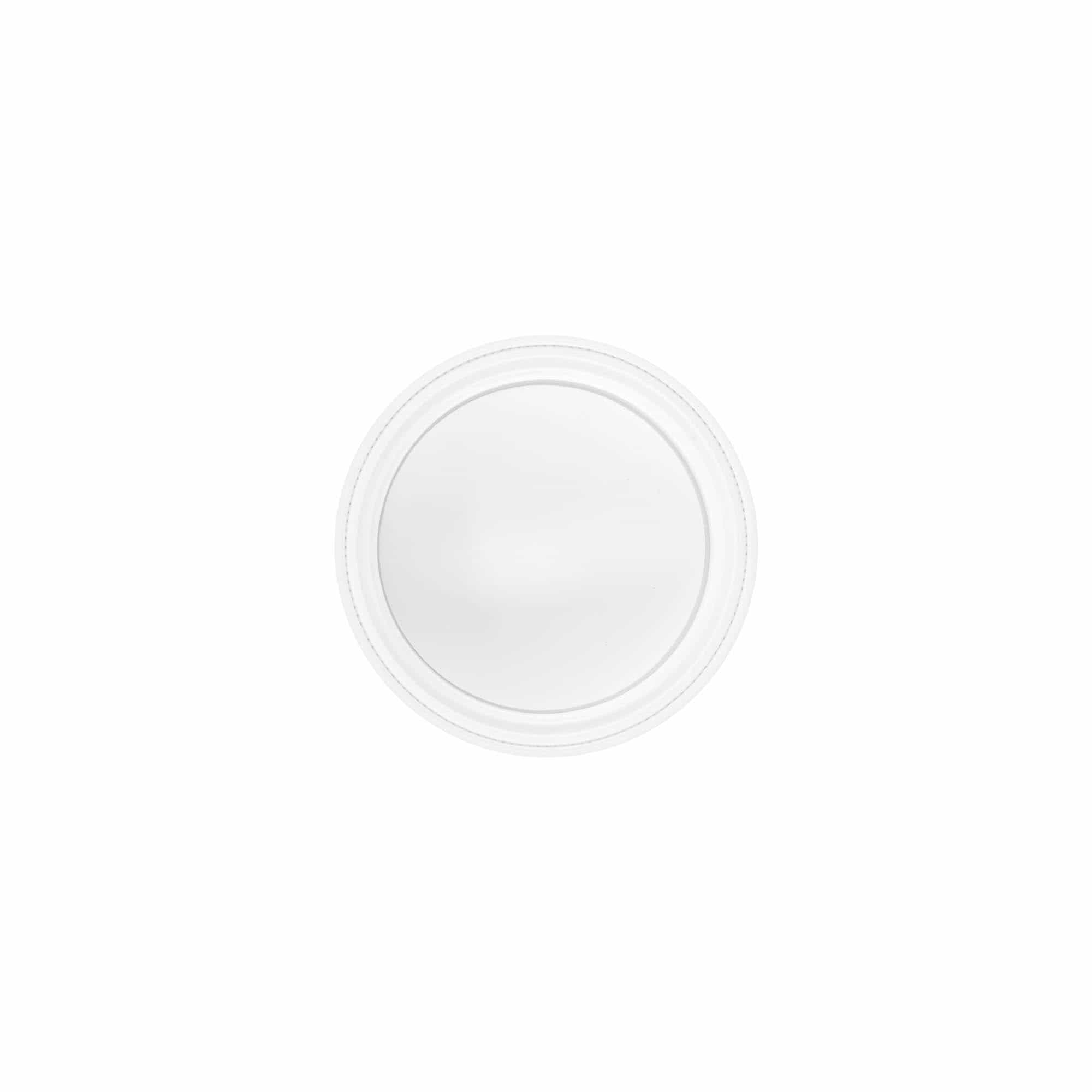 Capac cu filet 30 ml, plastic SAN, alb