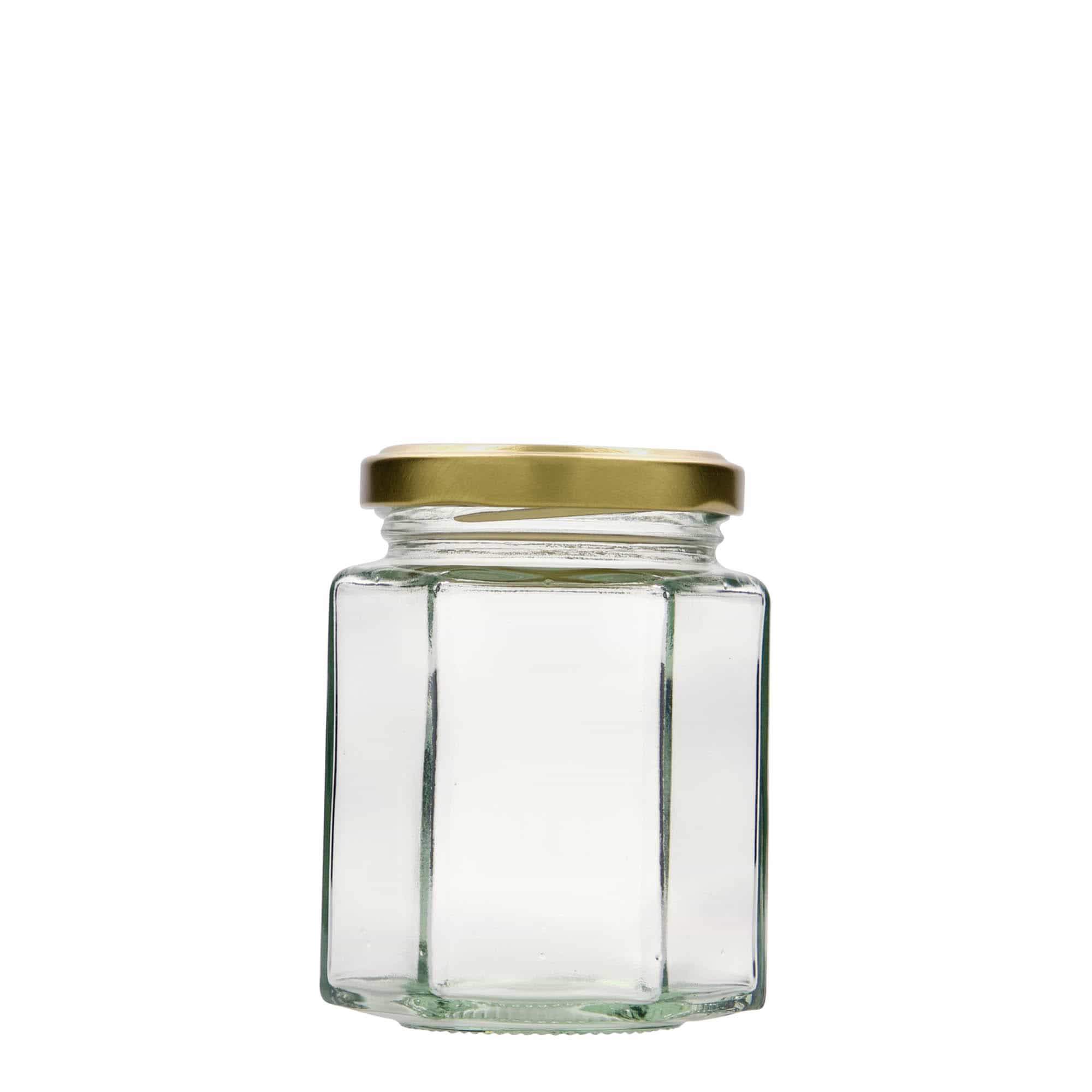 191 ml borcan hexagonal, gura: Twist-Off (TO 58)