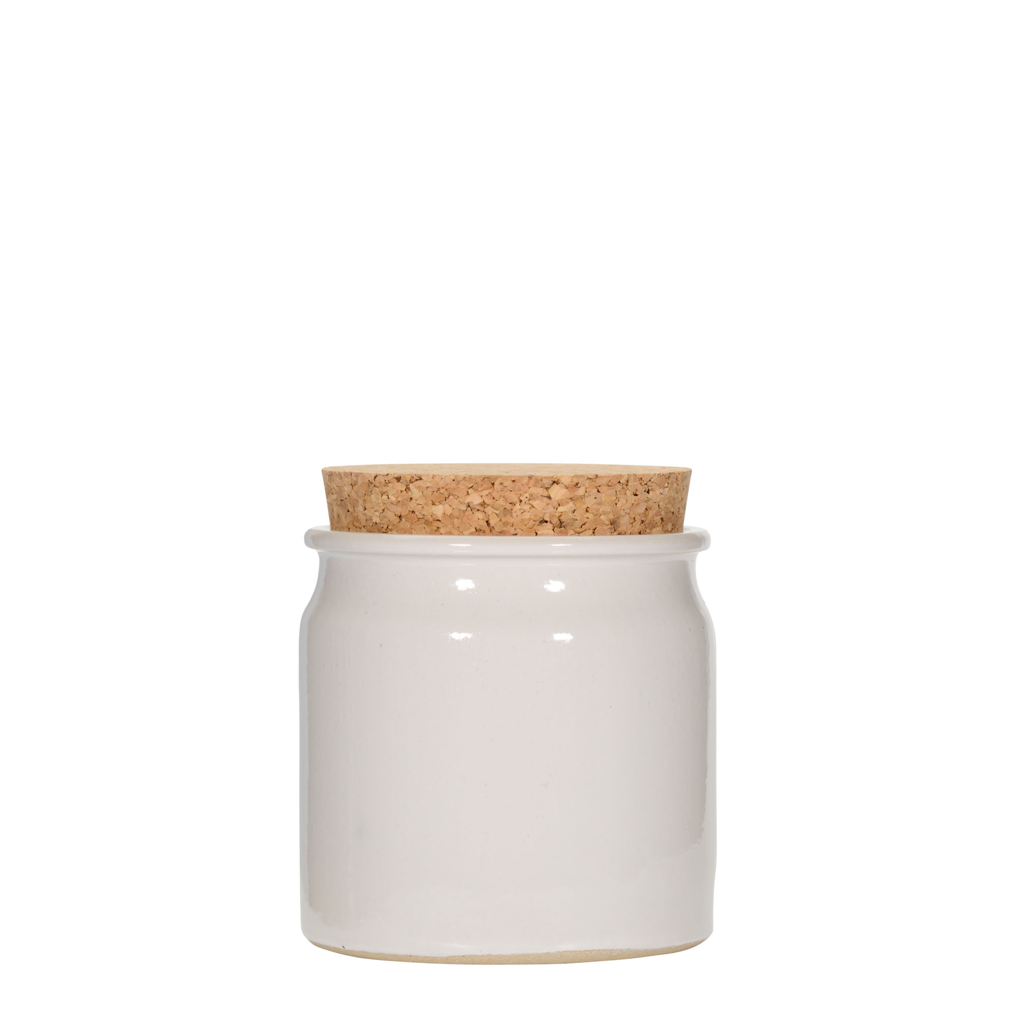 160 ml vas din ceramică de gresie, alb, gură: plută 160 ml vas din ceramică de gresie, alb, gură: plută