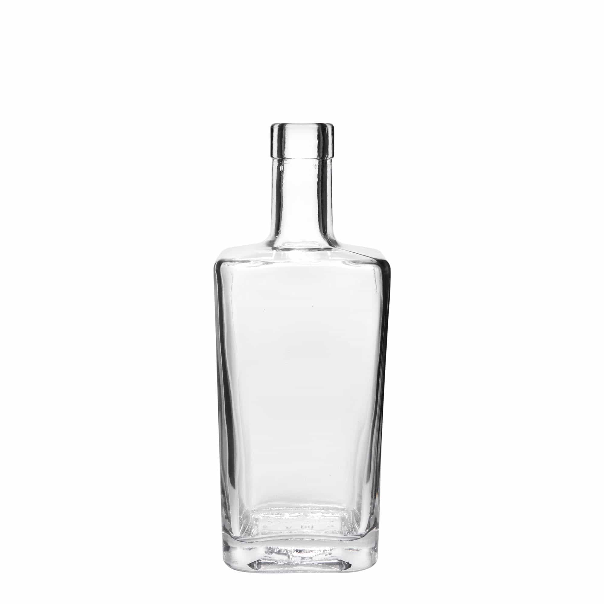 Sticlă de sticlă de 500 ml 'Noel', pătrată, gura: dop de plută