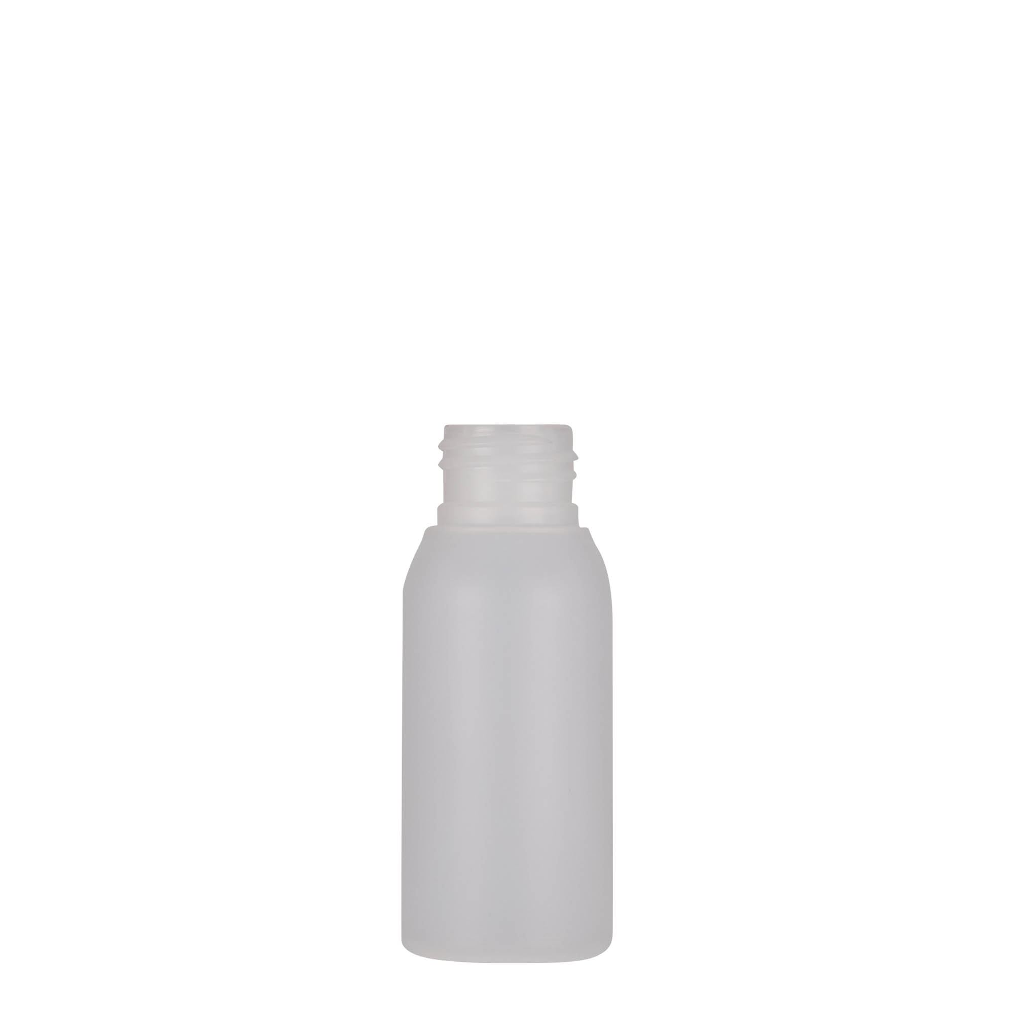 Flacon din plastic de 50 ml „Tuffy”, HDPE, natural, gura: 24/410 Flacon din plastic de 50 ml „Tuffy”, HDPE, natural, gura: 24/410