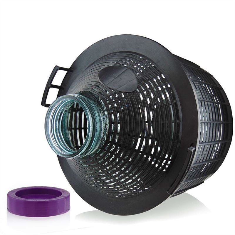 Butelie cu balon de 25 l, gât larg, sticlă, deschidere: capac cu filet