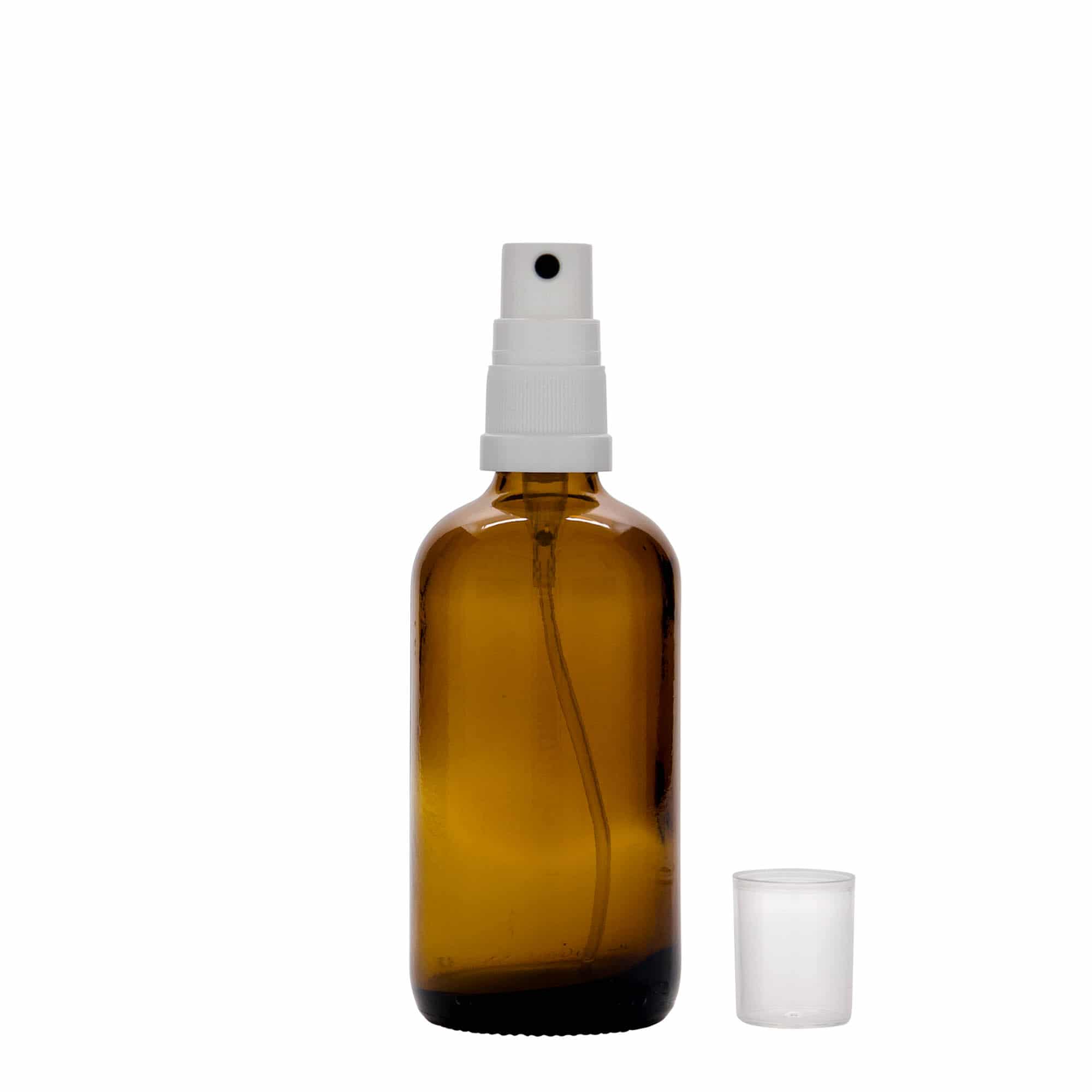 100 ml flacon spray medicament, sticlă, maro, gura: DIN 18 100 ml flacon spray medicament, sticlă, maro, gura: DIN 18