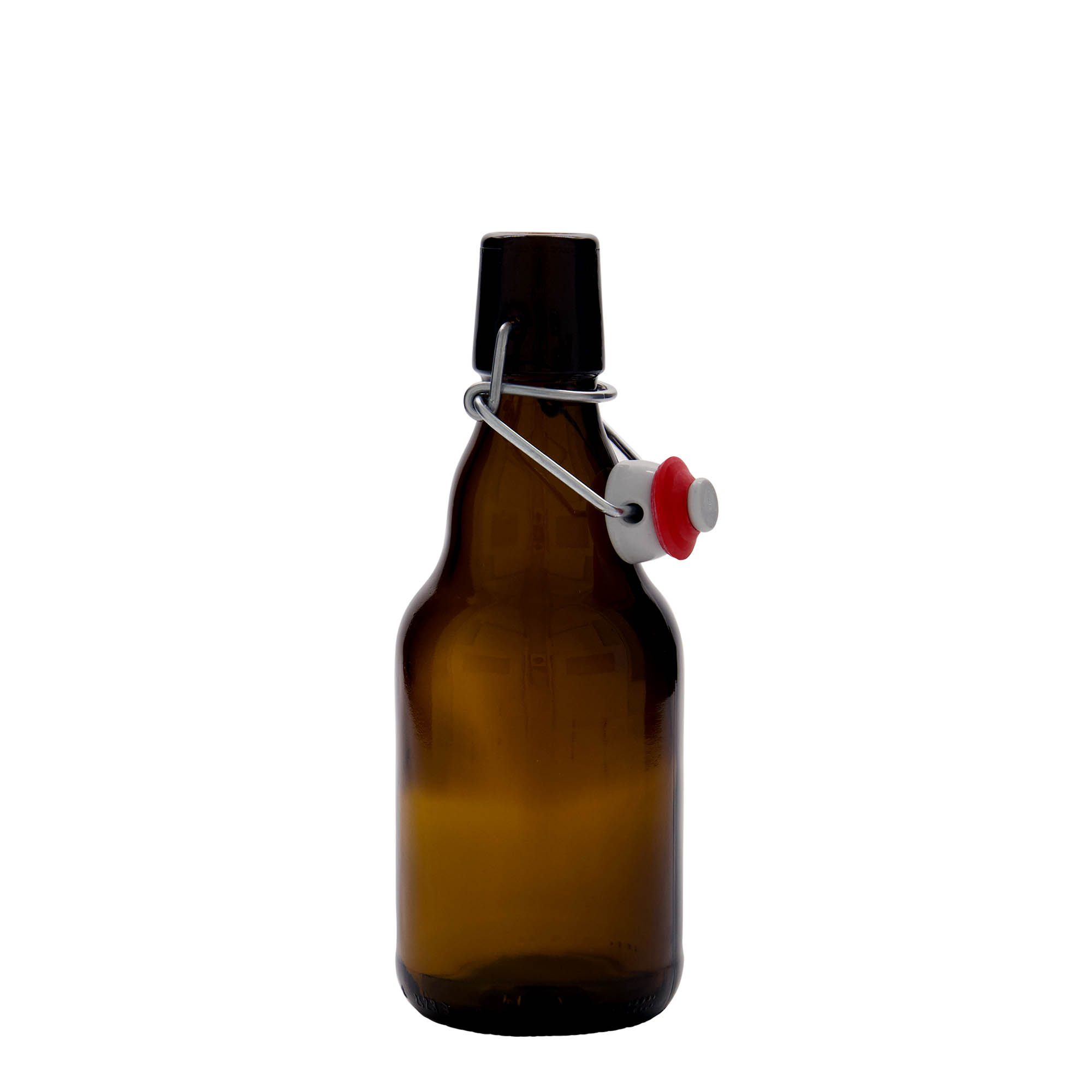 Sticlă de bere 330 ml „Steinie”, sticlă, maro, gât: capac cu clemă Sticlă de bere 330 ml „Steinie”, sticlă, maro, gât: capac cu clemă