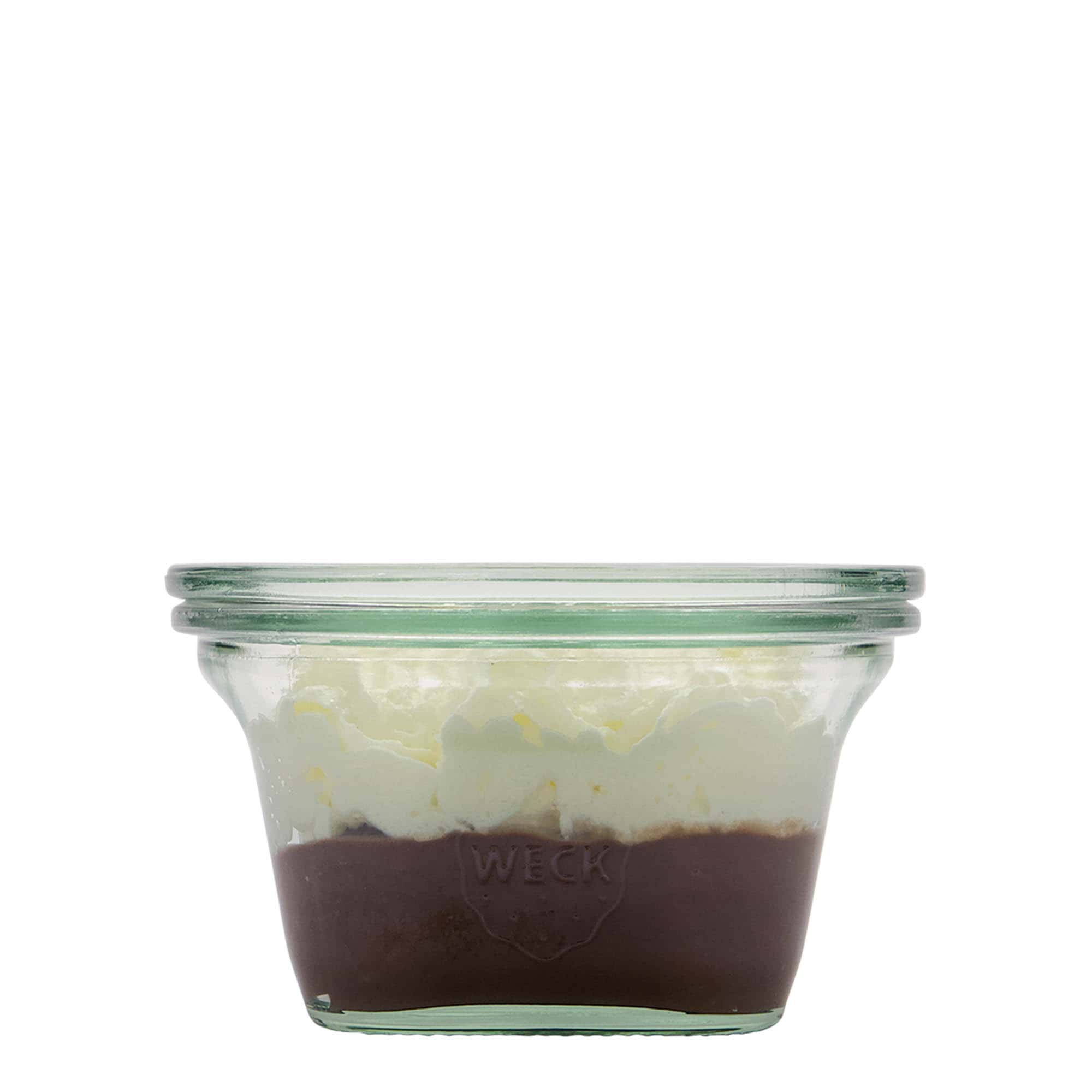 290 ml borcan WECK Quadro, pătrat, gura: margine rotundă
