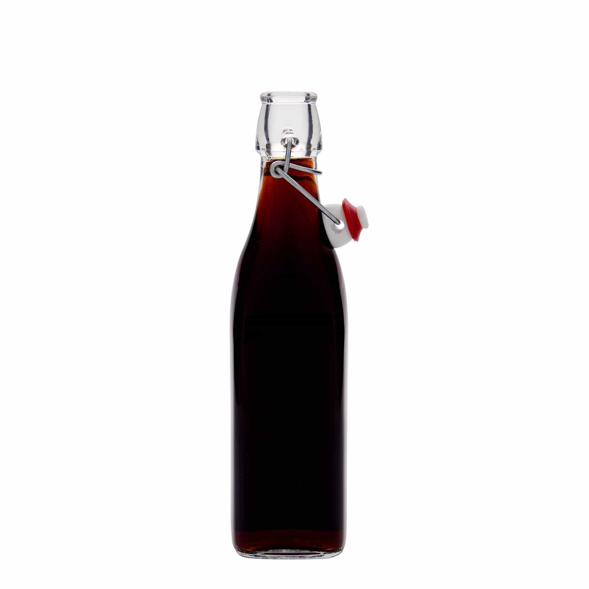 Sticlă de sticlă de 500 ml „Swing, pătrată, gura: închidere cu balama”