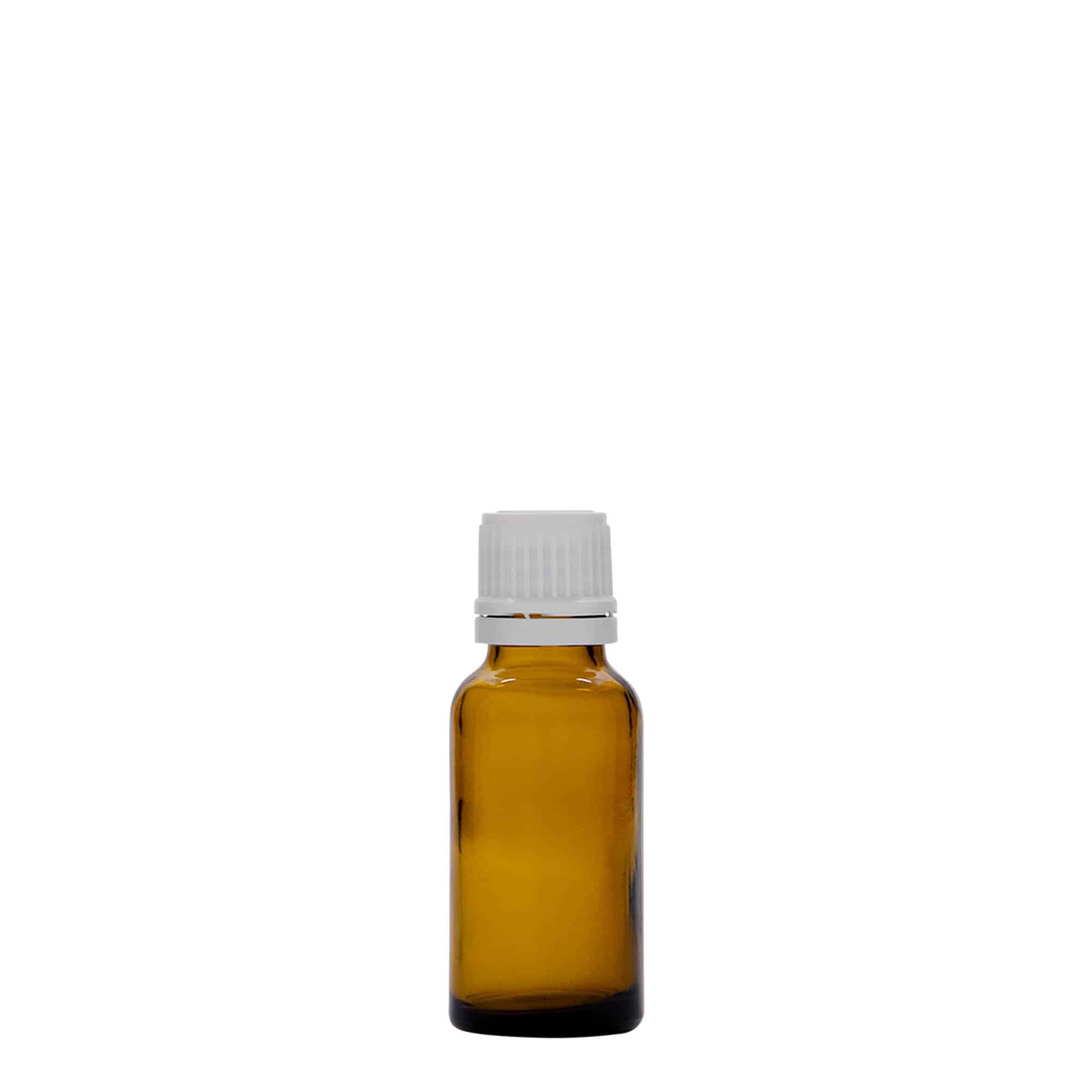 20 ml sticlă medicală, sticlă maro, gura: DIN 18
