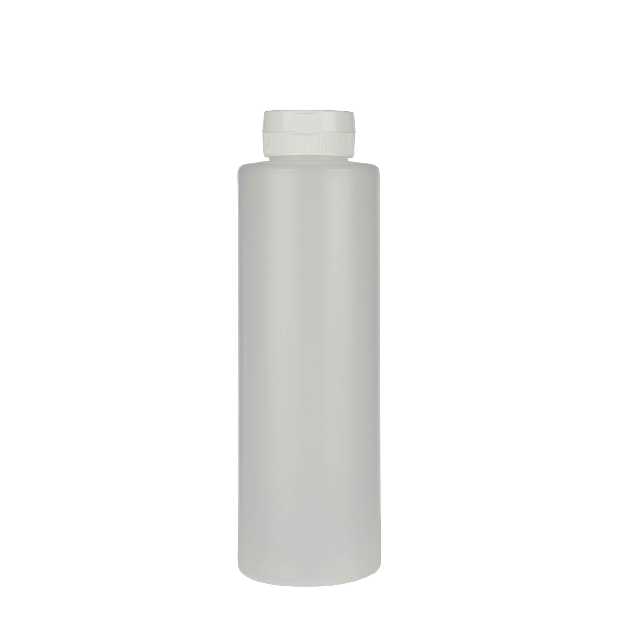 Sticlă pentru sos de 500 ml, plastic LDPE, natural, gură: 38/400 Sticlă pentru sos de 500 ml, plastic LDPE, natural, gură: 38/400