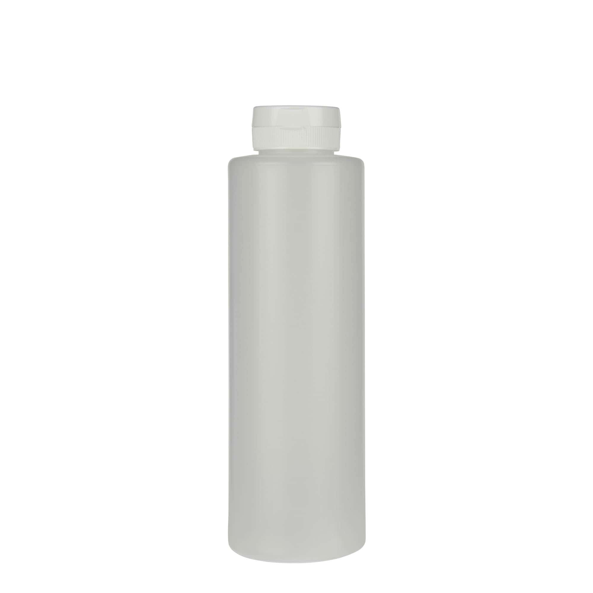 Sticlă pentru sos de 500 ml, plastic LDPE, natural, gură: 38/400