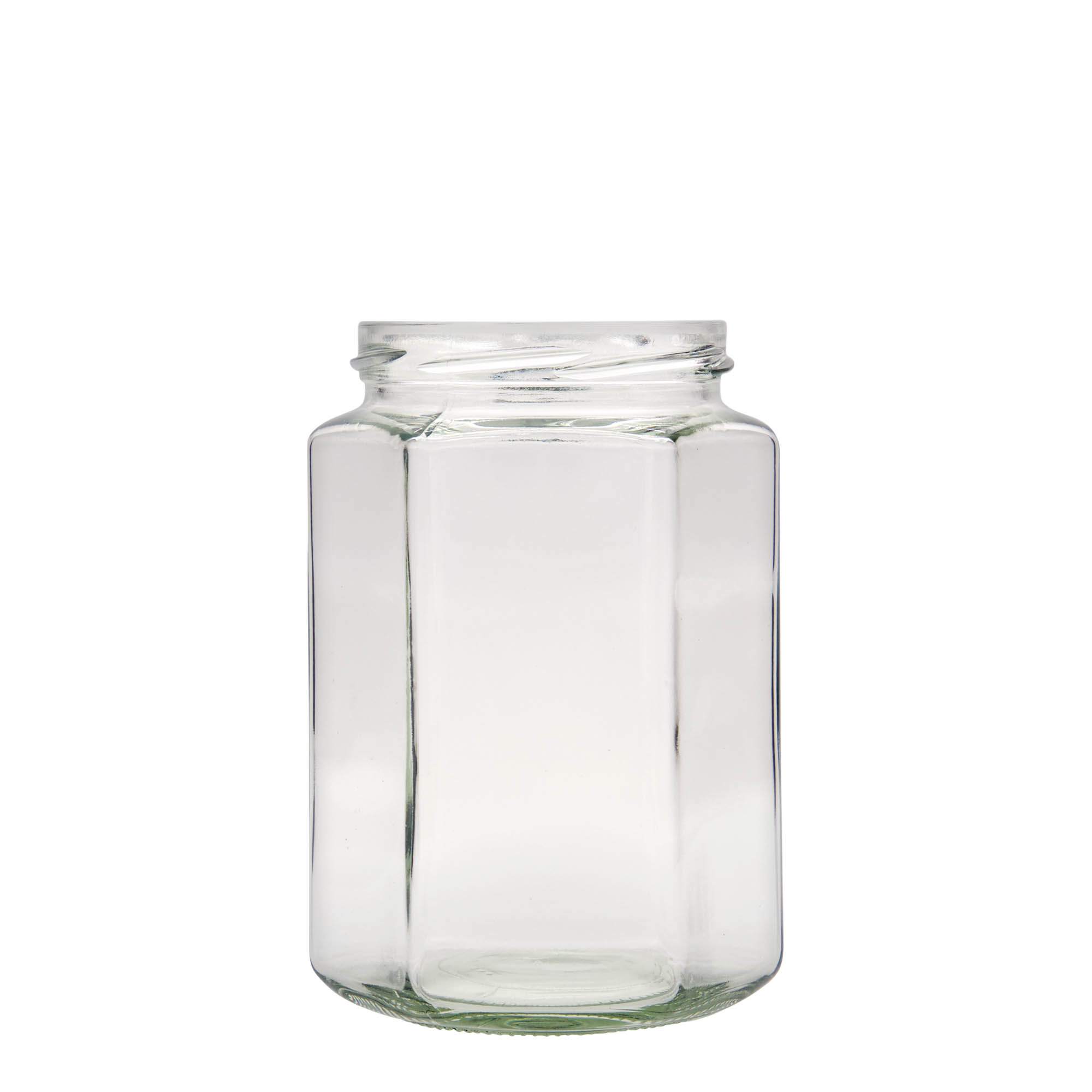 770 ml borcan hexagonal, gura: twist-off (TO 82) 770 ml borcan hexagonal, gura: twist-off (TO 82)