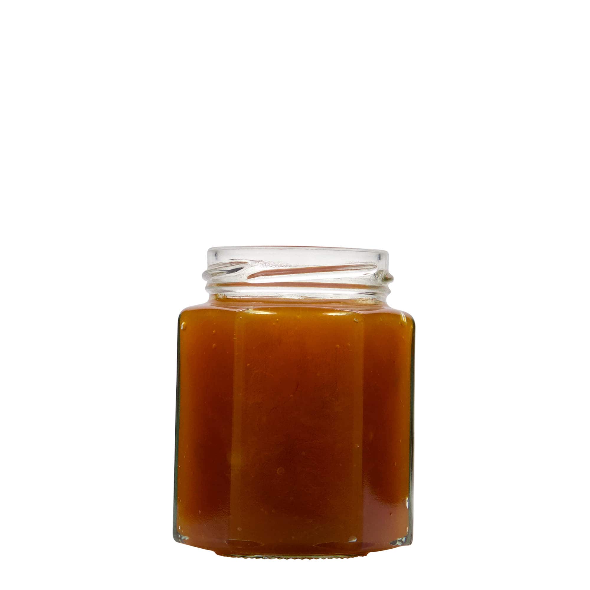 191 ml borcan hexagonal, gura: Twist-Off (TO 58)