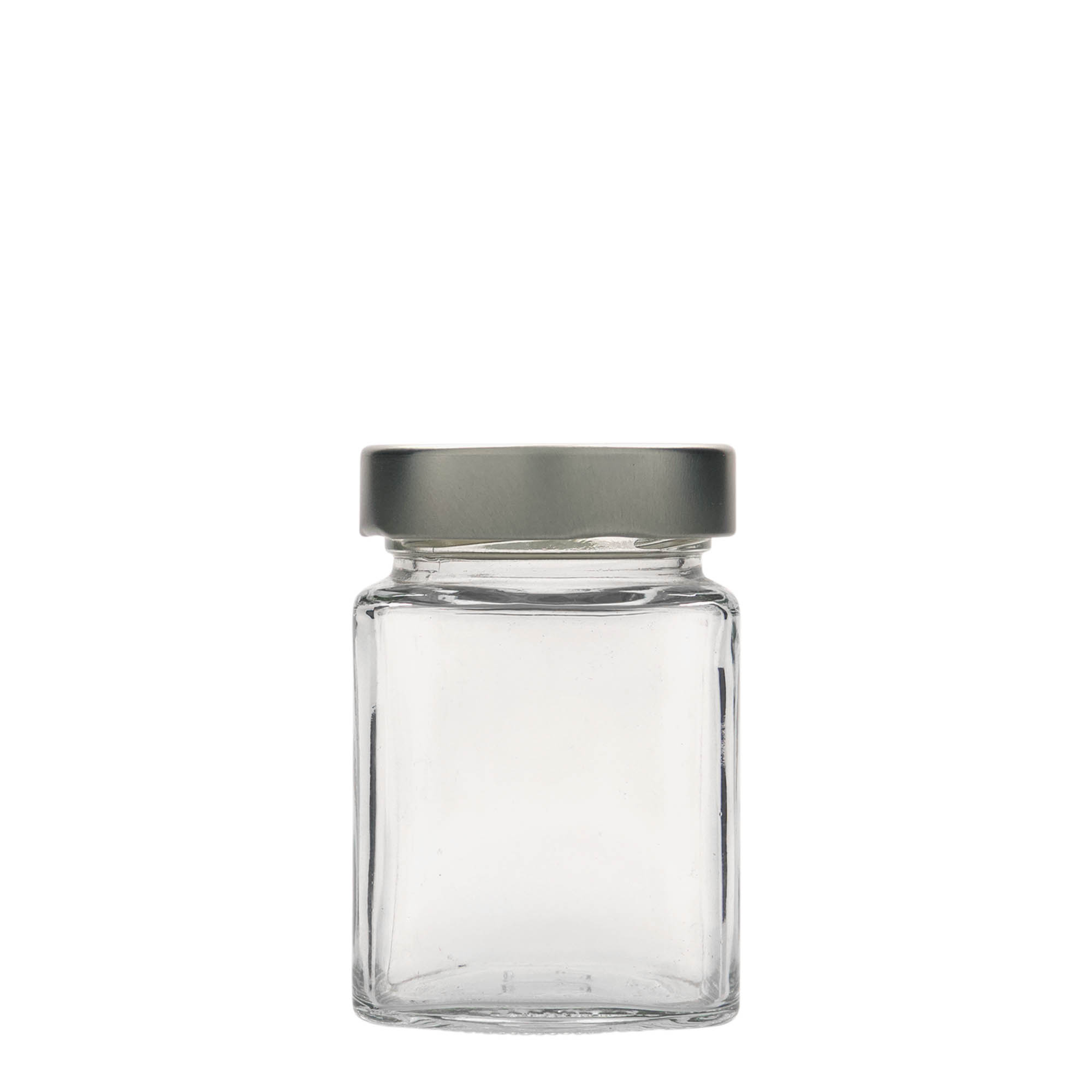 212 ml borcan pătrat „Funny”, gura: Deep-Twist-Off (DTO 58)
