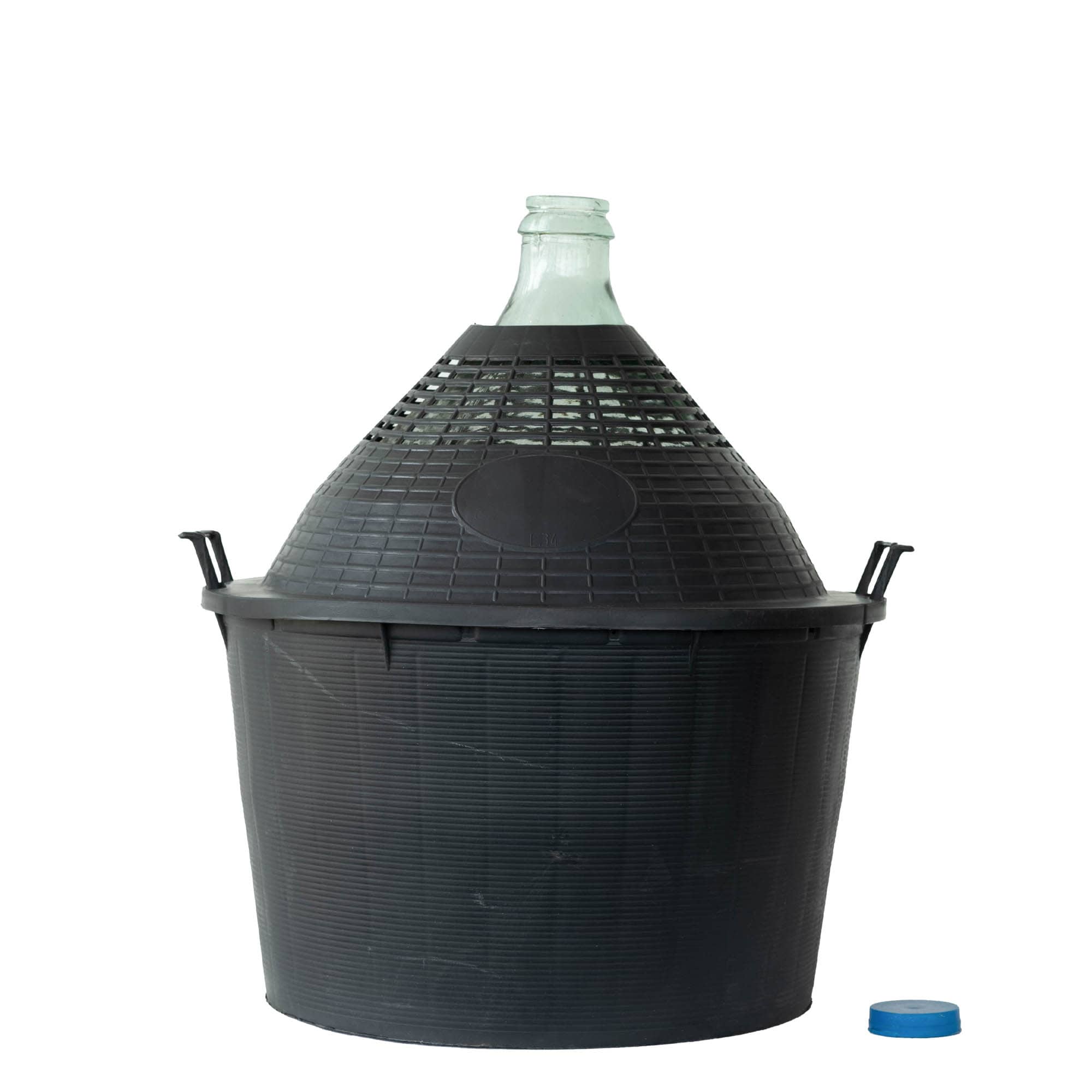 34 l butelie cu gât îngust, sticlă, gura: capac cu margine peste buza flaconului