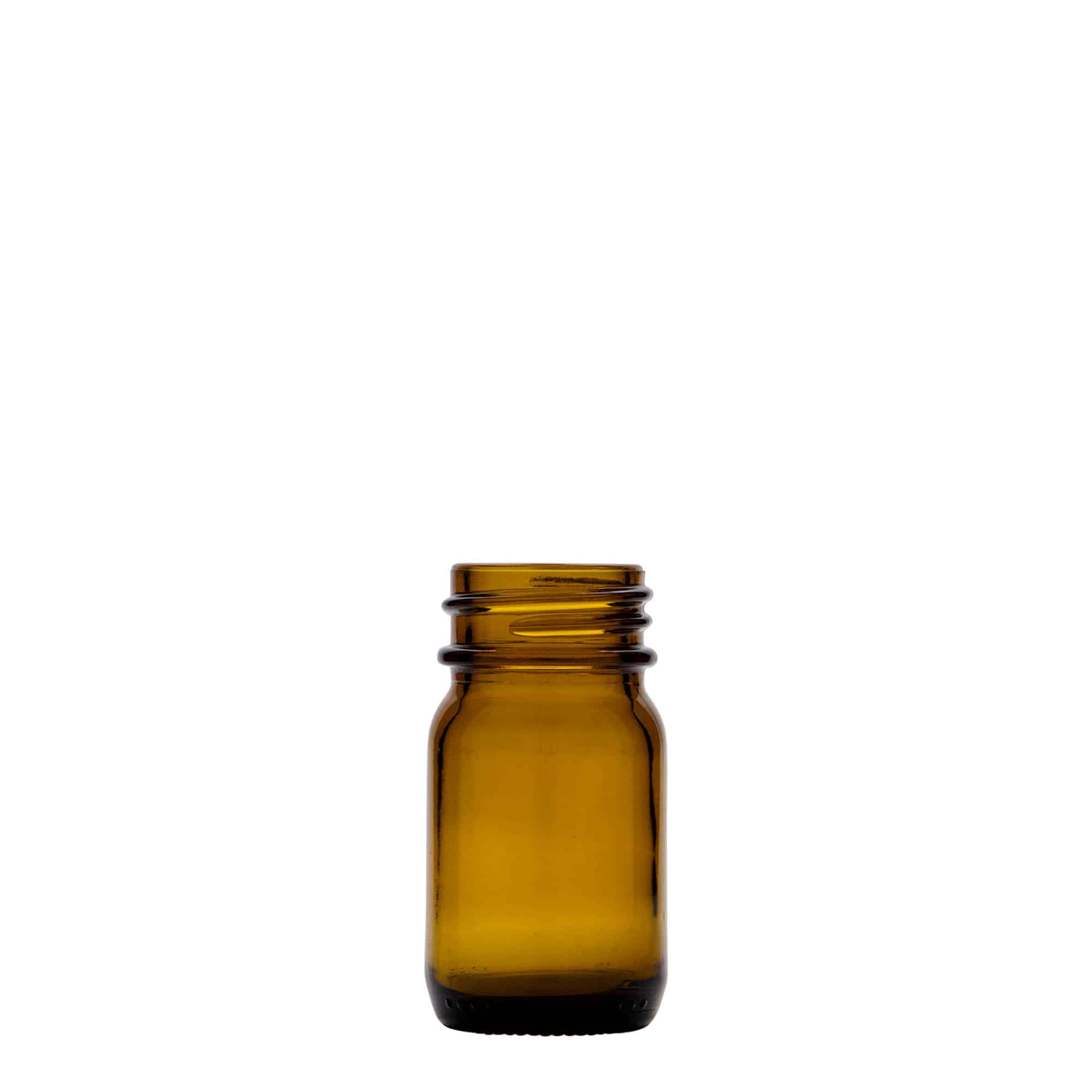 30 ml sticlă cu gât larg, maro, gură: DIN 32