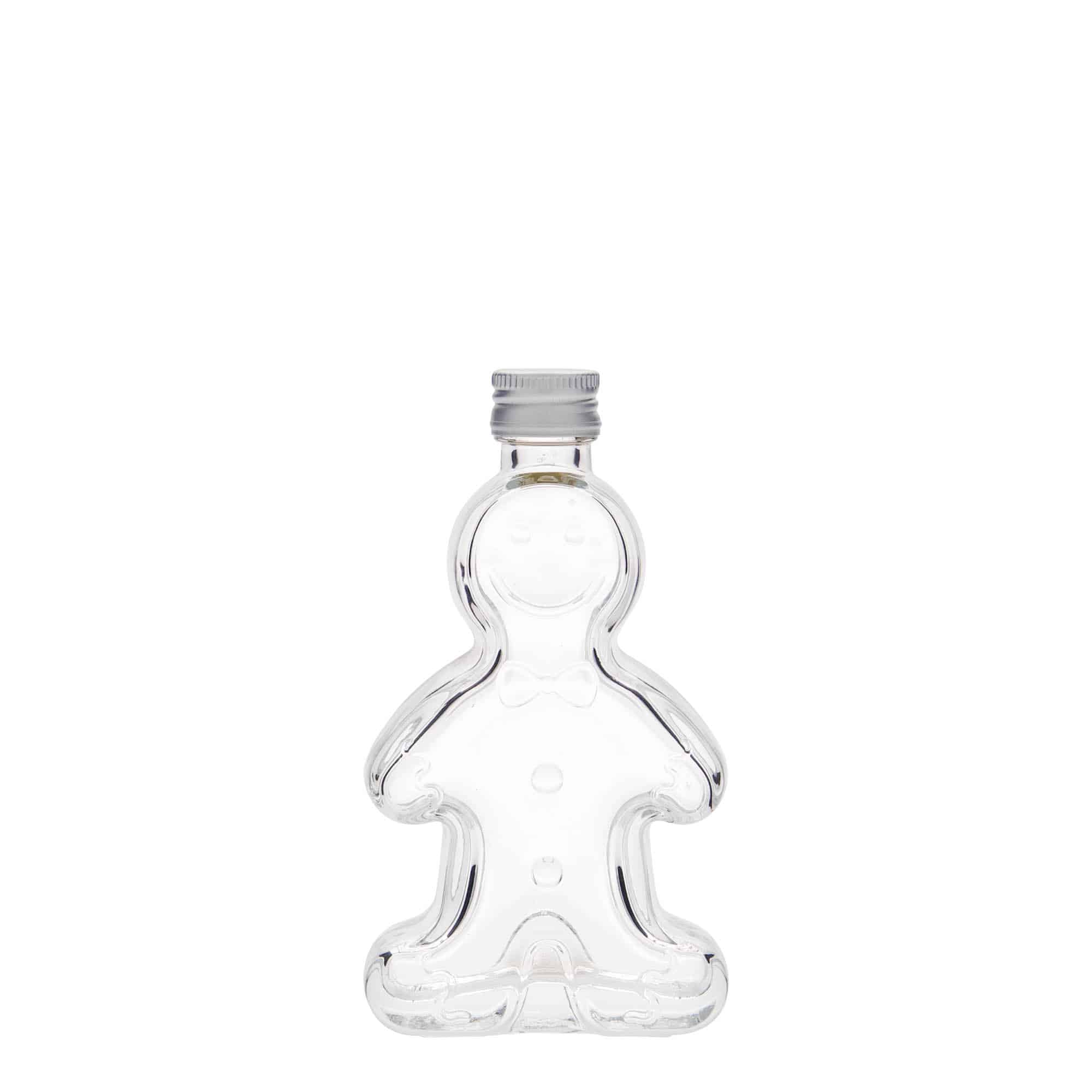 Sticlă de sticlă de 50 ml „Omuleț de turtă dulce”, gura: PP 18