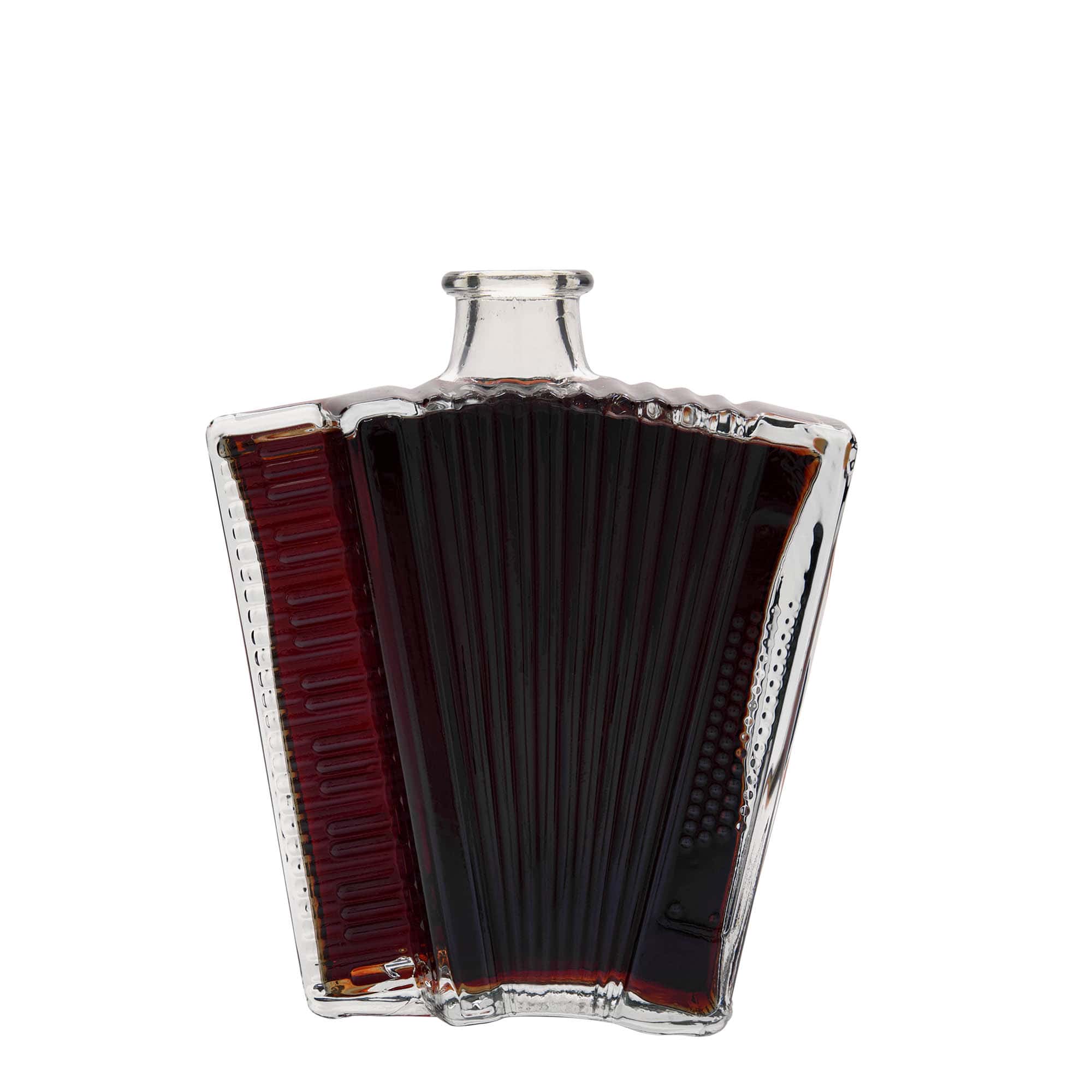 Sticlă de sticlă de 500 ml „Acordeon”, gura: dop de plută