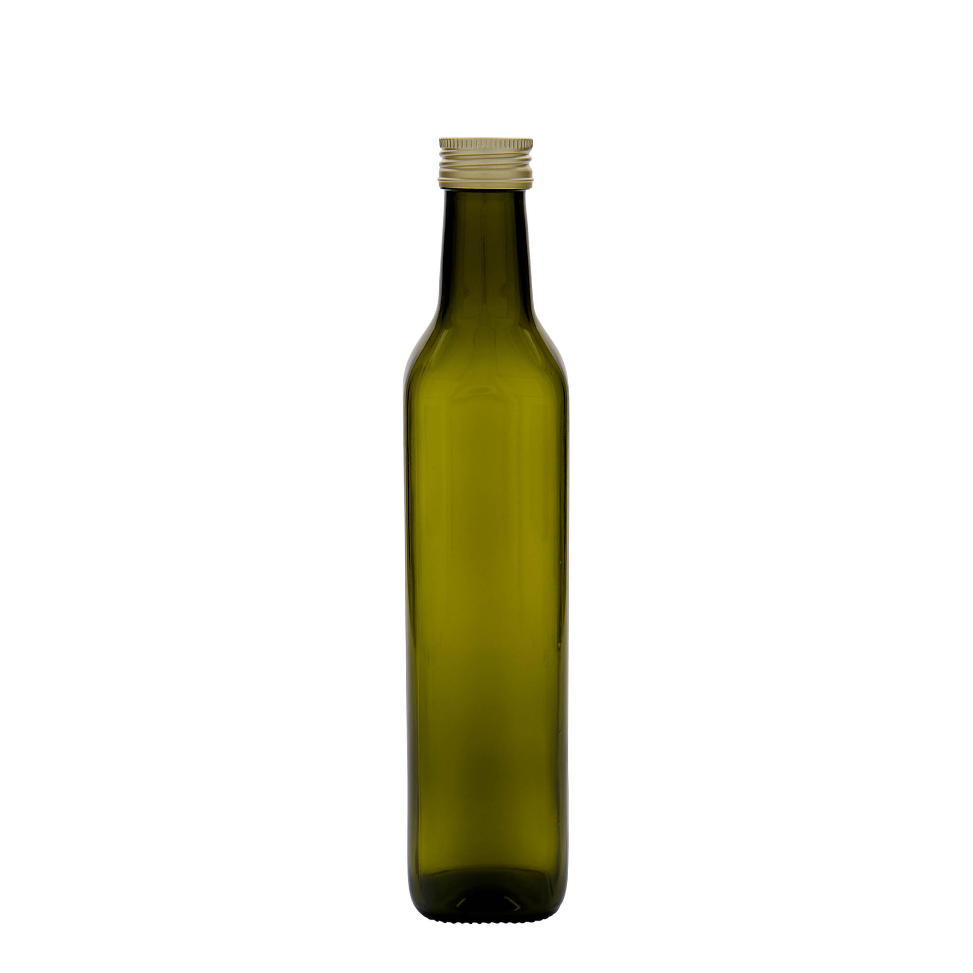 Sticlă de sticlă de 500 ml „Marasca”, pătrată, verde antic, gura: PP 31,5 Sticlă de sticlă de 500 ml „Marasca”, pătrată, verde antic, gura: PP 31,5