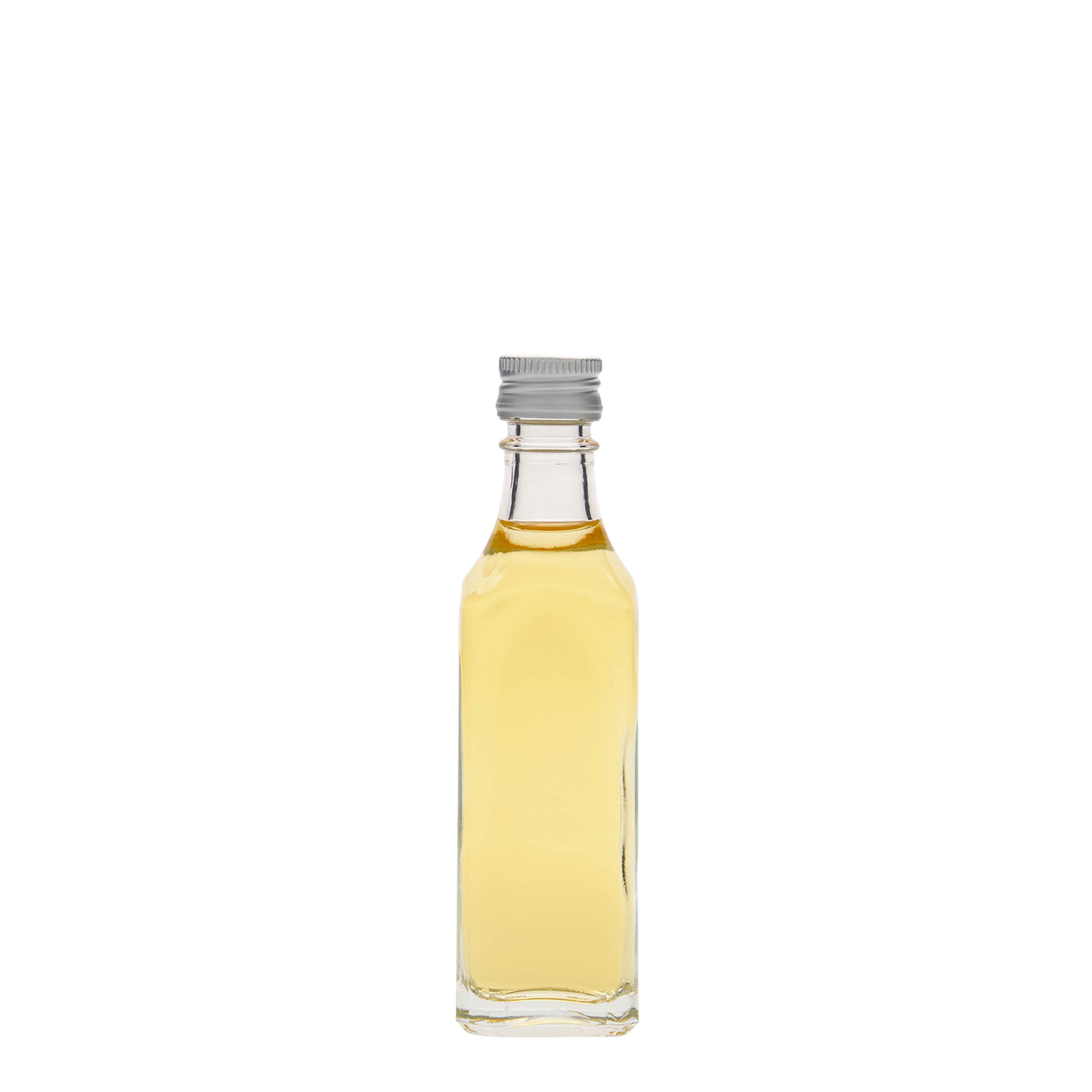 Sticlă de sticlă de 50 ml „Siena”, pătrată, gura: PP 18