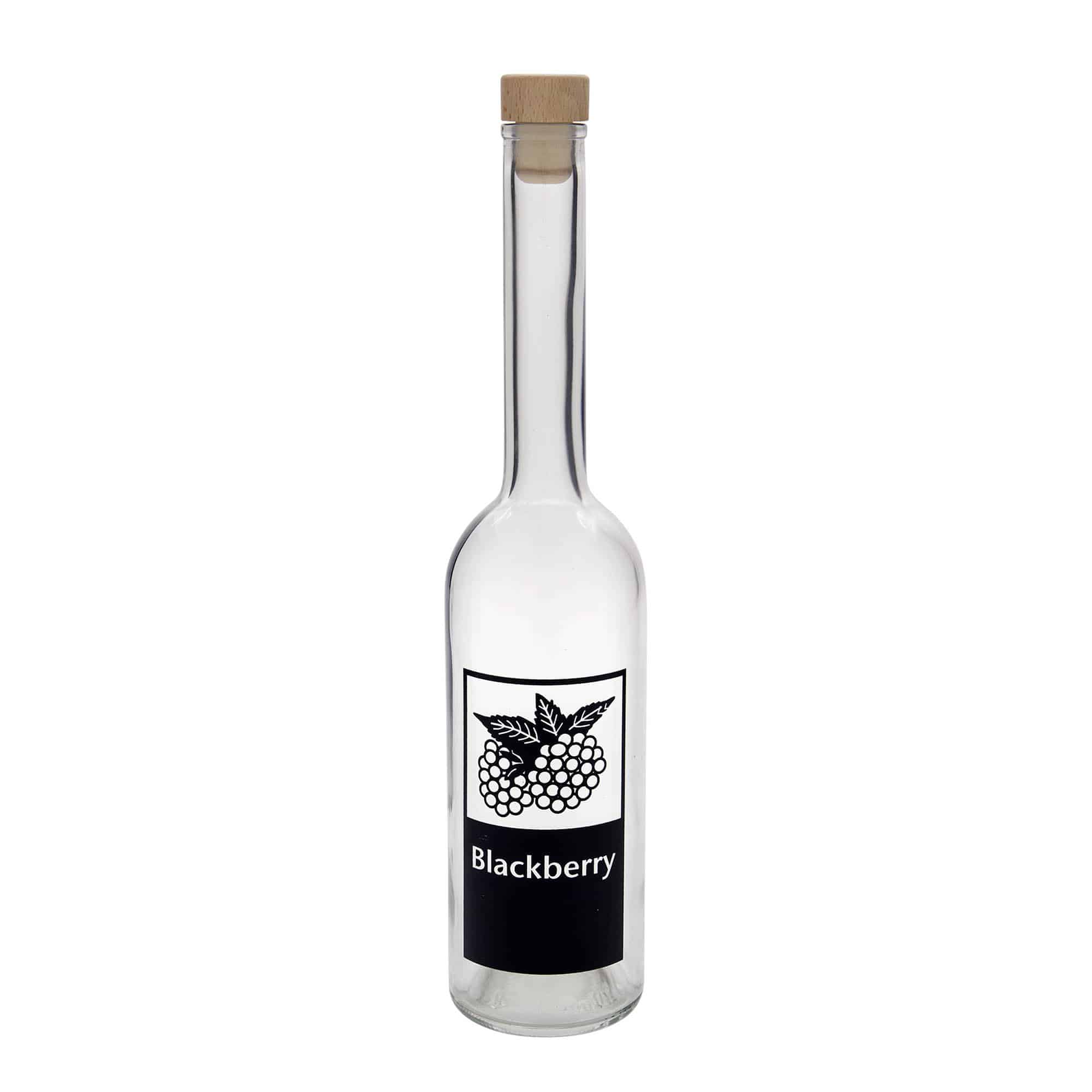 Sticlă de sticlă de 500 ml „Opera”, motiv: Mure, gura: dop