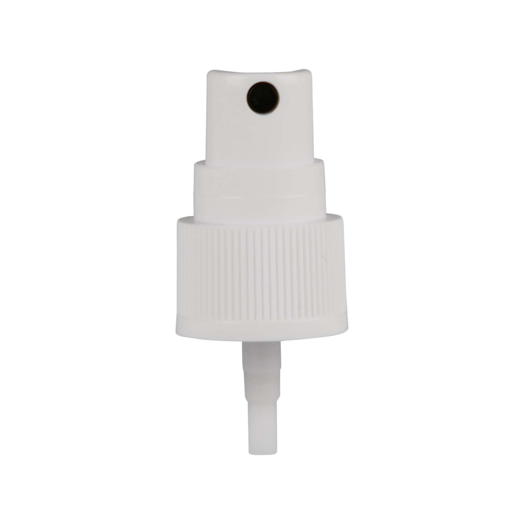 Capac cu filet pulverizator, plastic PP, alb, pentru gura: 20/410
