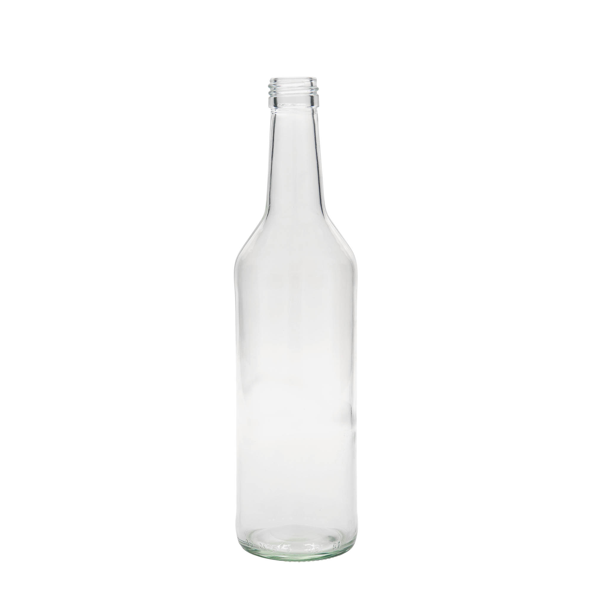 Sticlă de sticlă de 500 ml, gât drept, deschidere: PP 28
