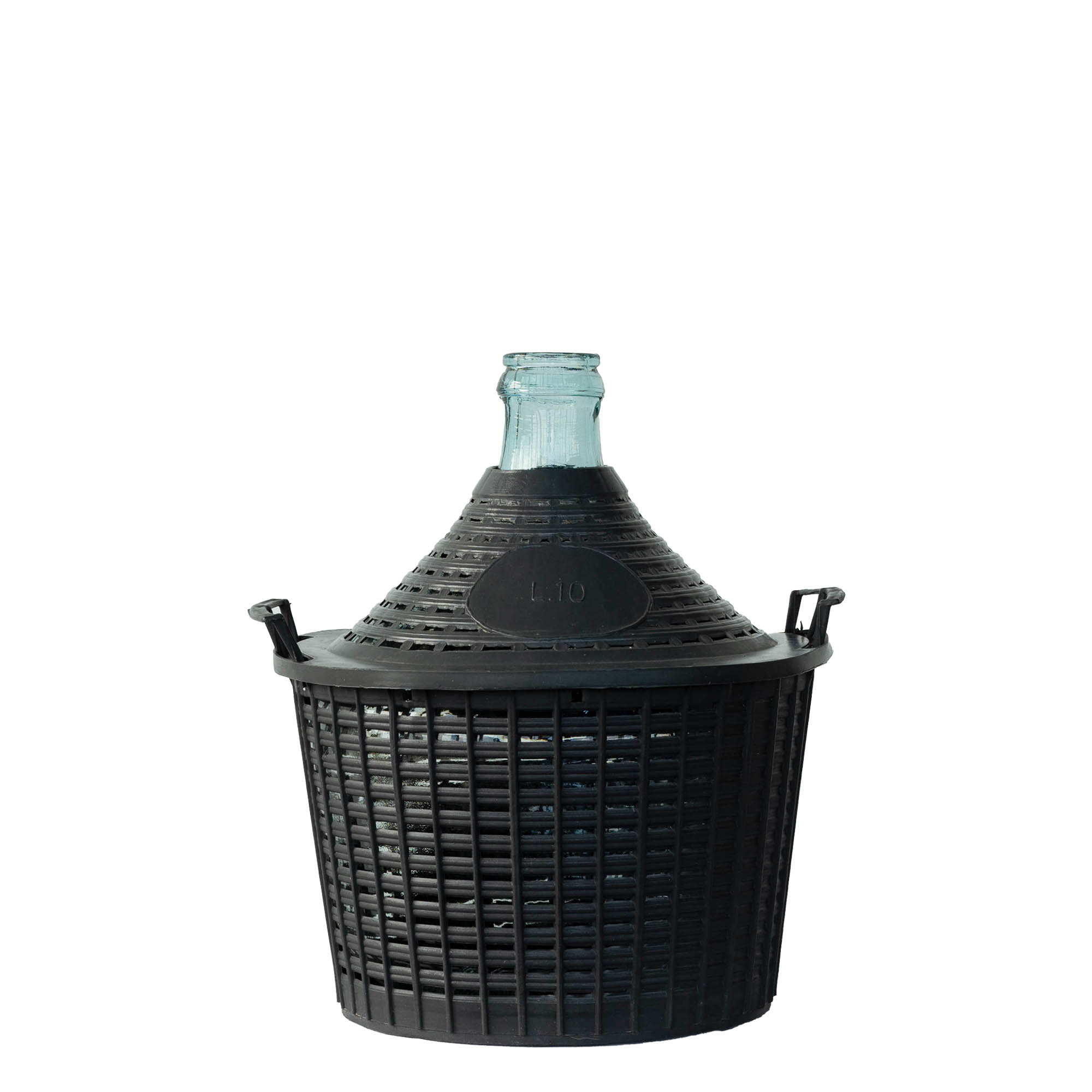 Butelie cu balon de 10 l, gât îngust, sticlă, gură: capac cu clapetă