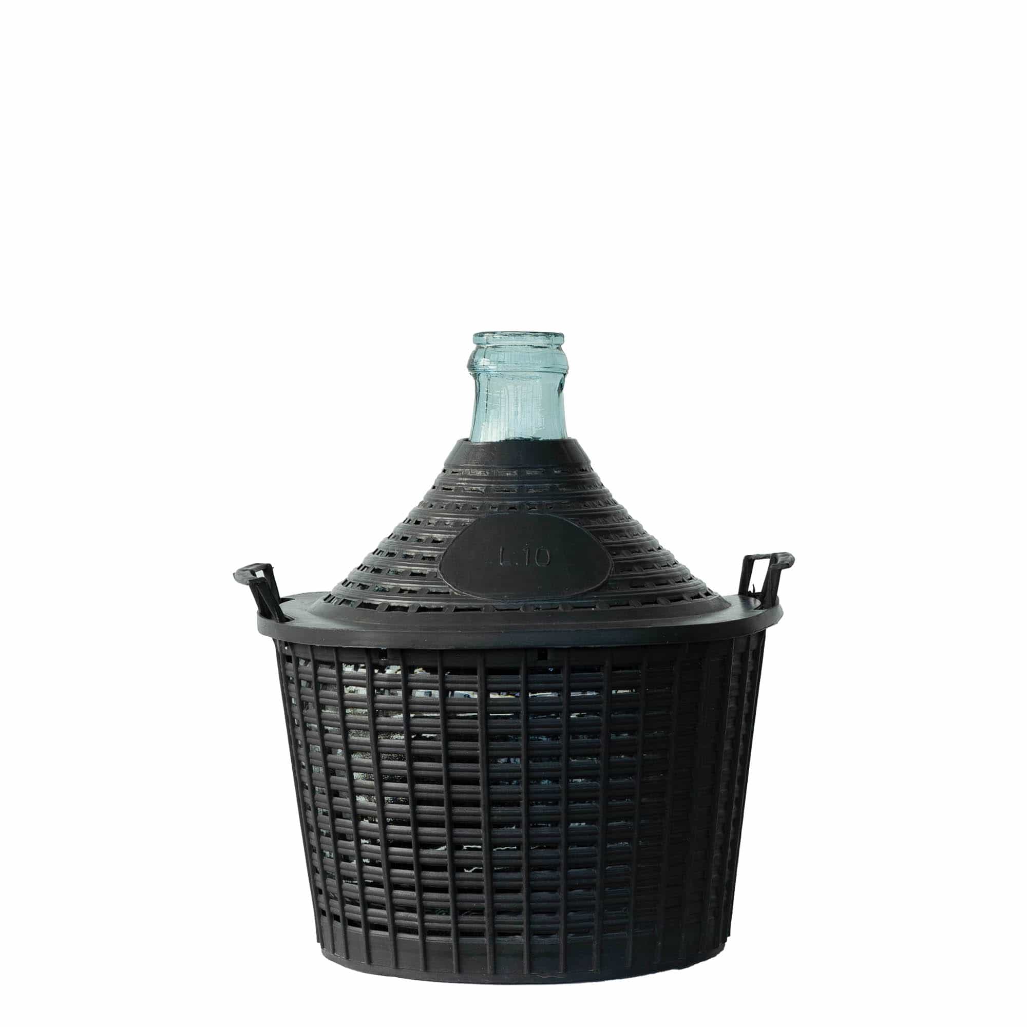 Butelie cu balon de 10 l, gât îngust, sticlă, gură: capac cu clapetă