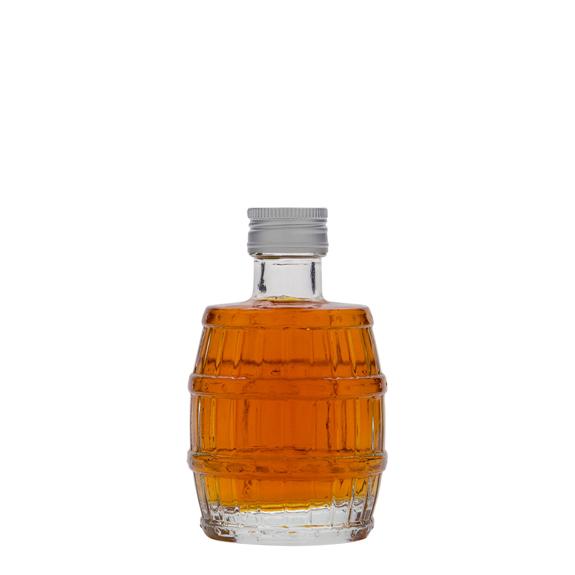 Sticlă de sticlă de 100 ml „butoi”, gura: PP 24