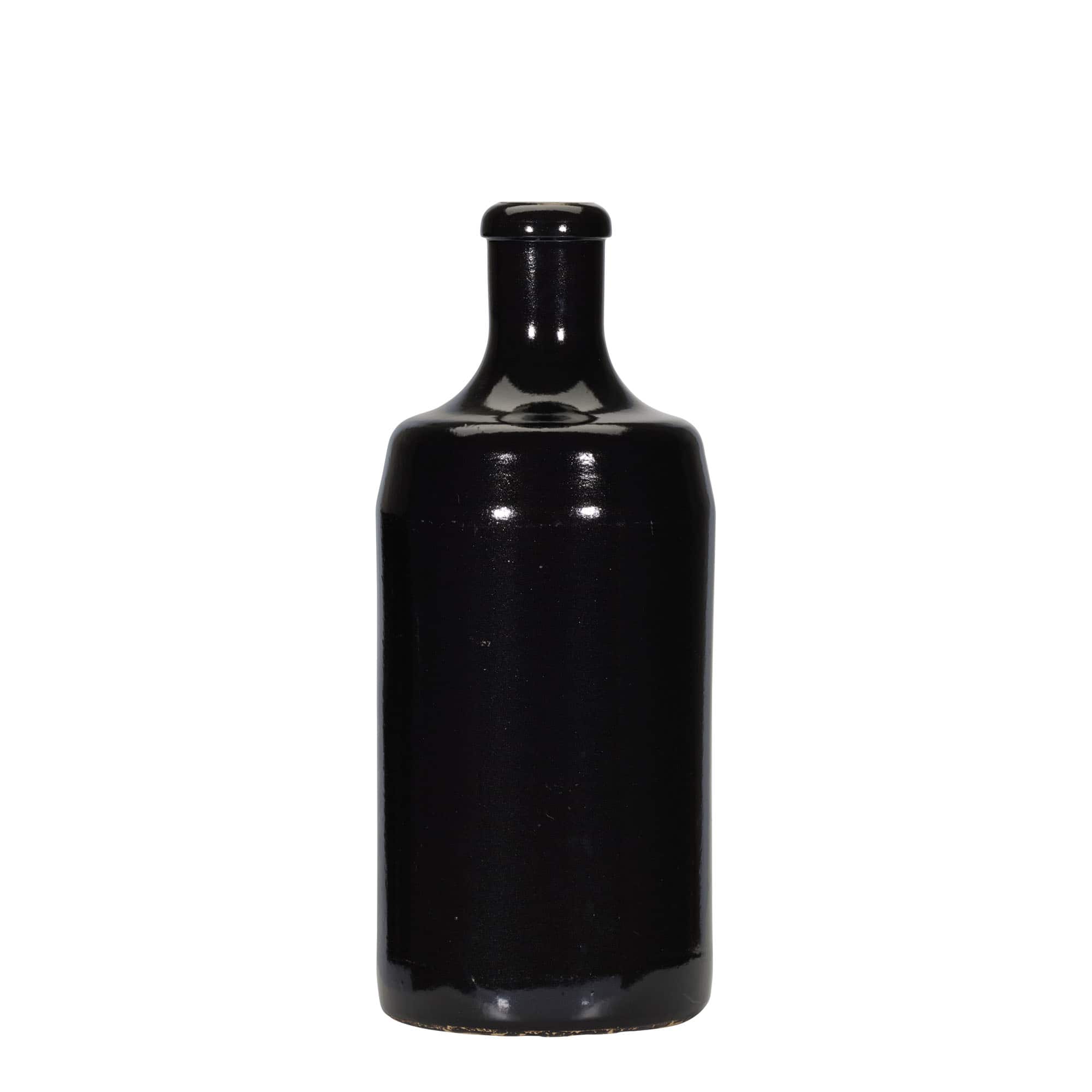 700 ml ulcior de lut „Calvados”, ceramică neagră, gură: plută