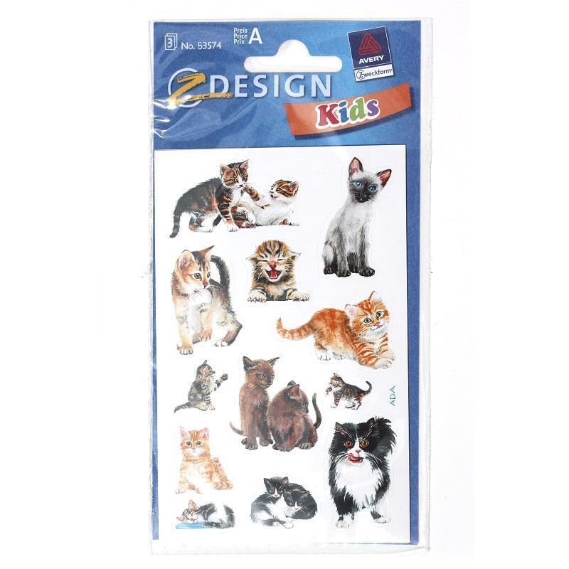 Zweckform autocolante „Pisici”, hârtie, multicolor