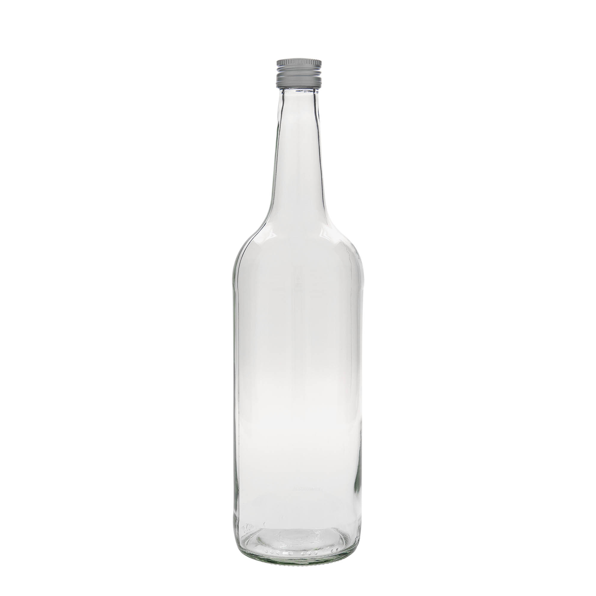 Sticlă de sticlă de 1.000 ml cu gât drept, gură: PP 28 Sticlă de sticlă de 1.000 ml cu gât drept, gură: PP 28