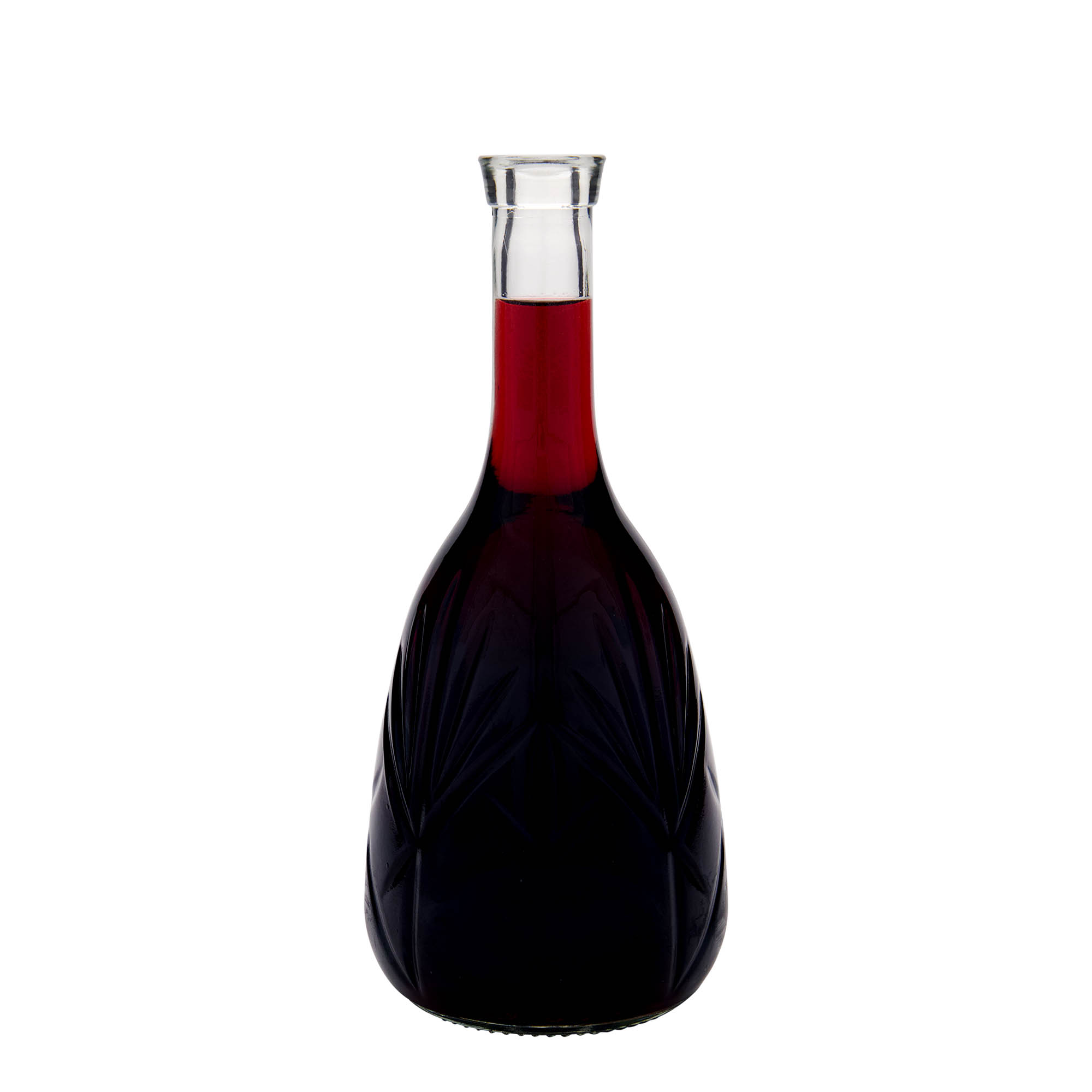 Sticlă de sticlă de 1.000 ml „Reliefa”, gura: dop de plută Sticlă de sticlă de 1.000 ml „Reliefa”, gura: dop de plută