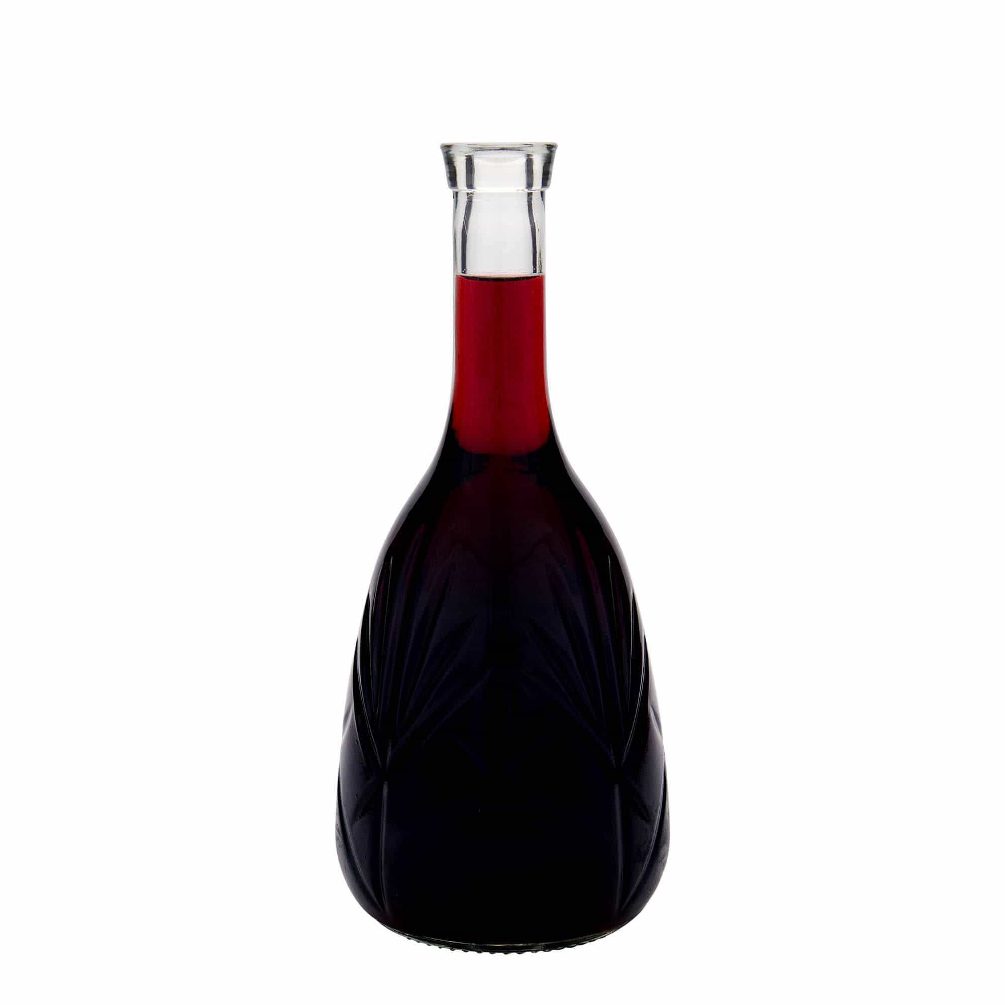 Sticlă de sticlă de 1.000 ml „Reliefa”, gura: dop de plută